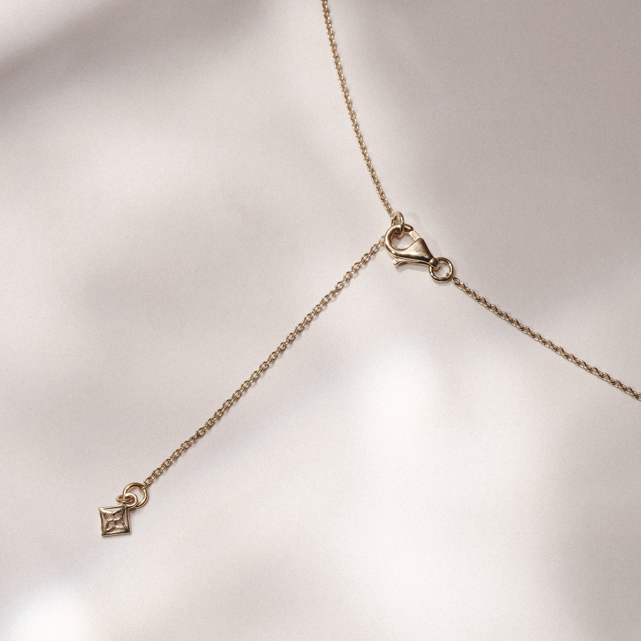 Love Letter Initial A Lab Diamond Necklace set in 18K Gold Vermeil - Image 6