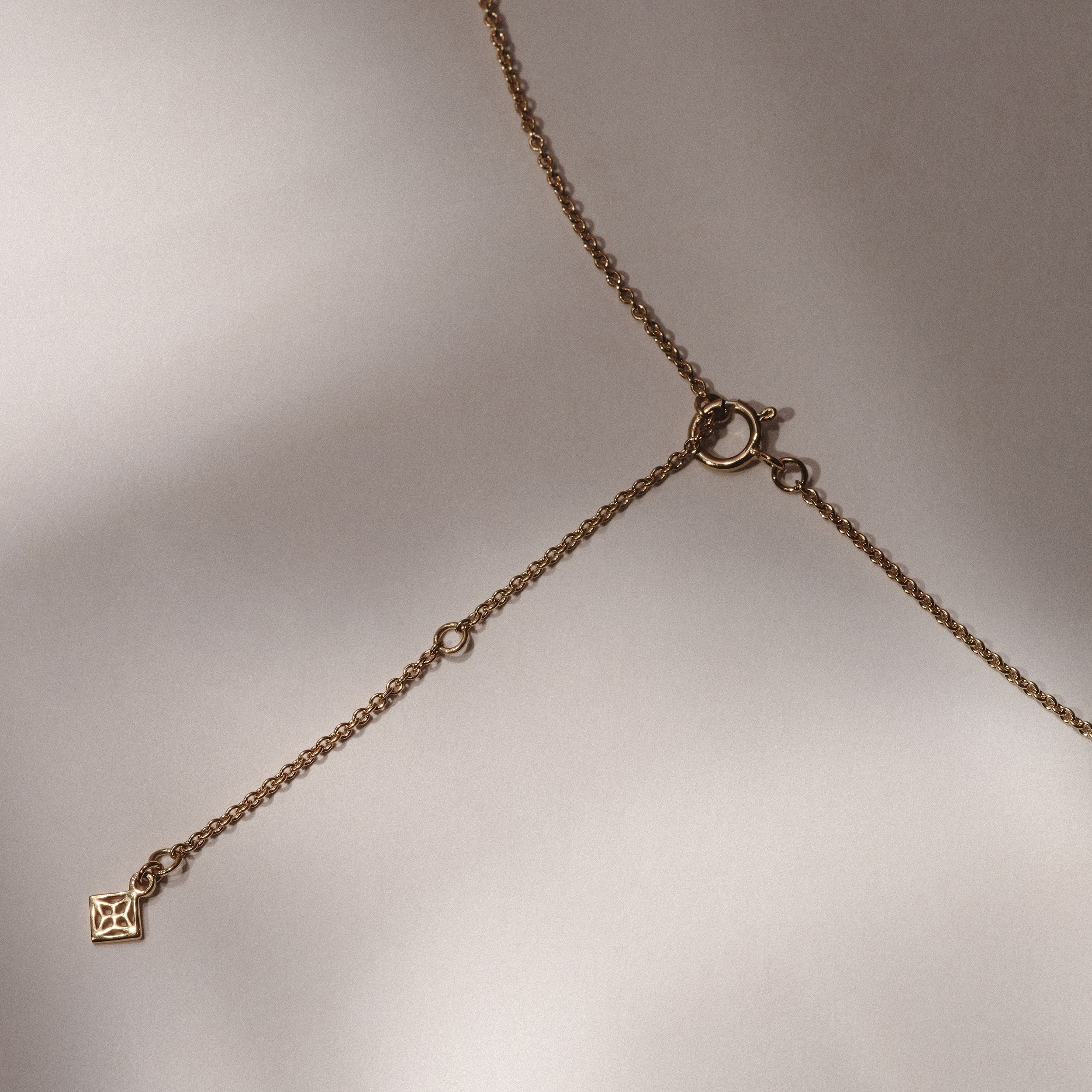 Love Letter Initial C Lab Diamond Necklace set in 9K Yellow Gold - Image 6