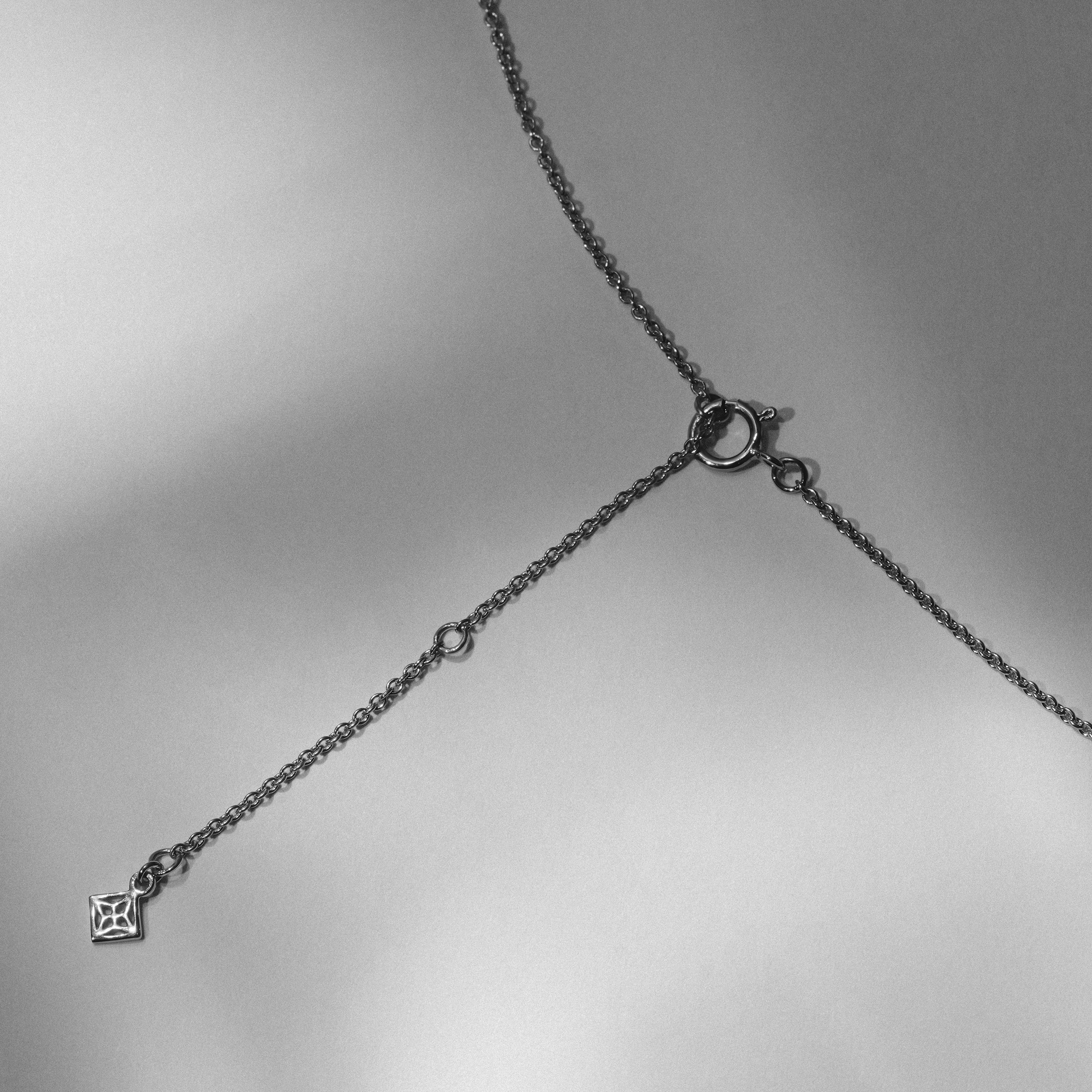 Love Letter Initial R Lab Diamond Necklace set in 9K White Gold - Image 7
