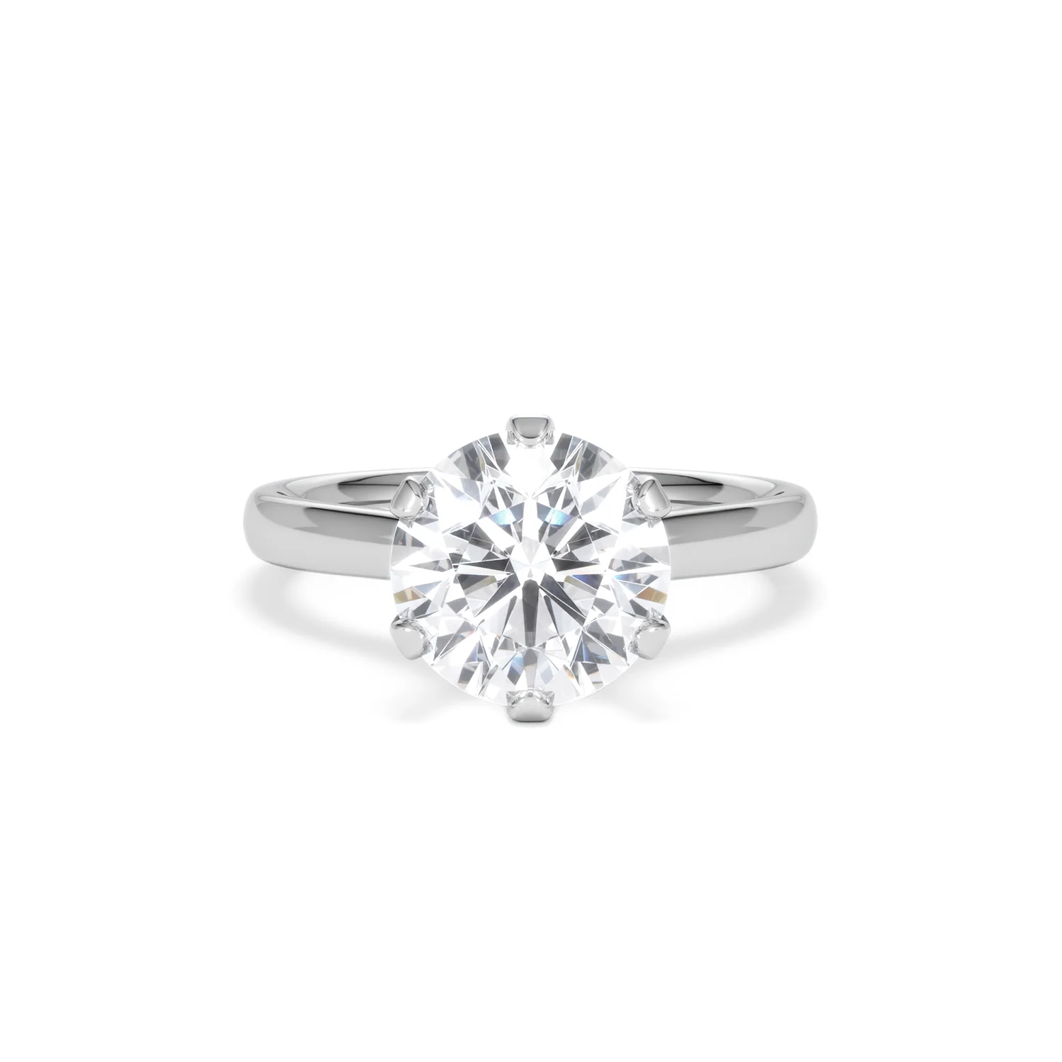 Low Set Chloe 3.00ct Lab Diamond Round Cut Engagement Ring in 18K White Gold G/VS1 - Image 10