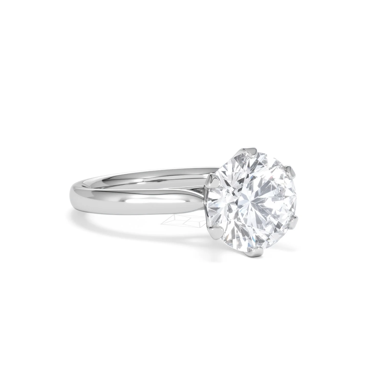 Low Set Chloe 3.00ct Lab Diamond Round Cut Engagement Ring in 18K White Gold G/VS1 - Image 16