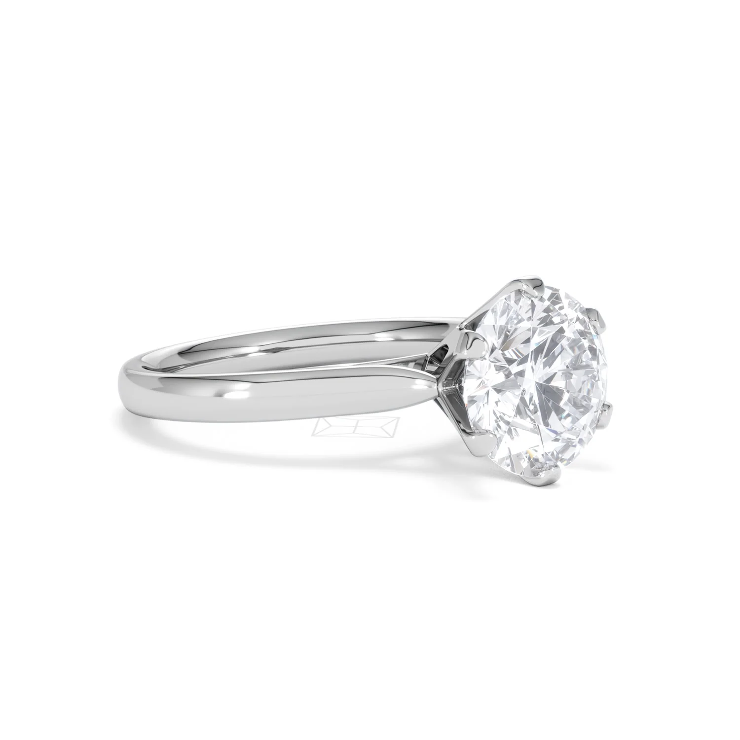 Low Set Chloe 3.00ct Lab Diamond Round Cut Engagement Ring in 18K White Gold G/VS1 - Image 19