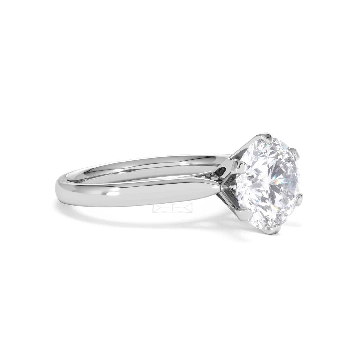 Low Set Chloe 3.00ct Lab Diamond Round Cut Engagement Ring in 18K White Gold G/VS1 - Image 20