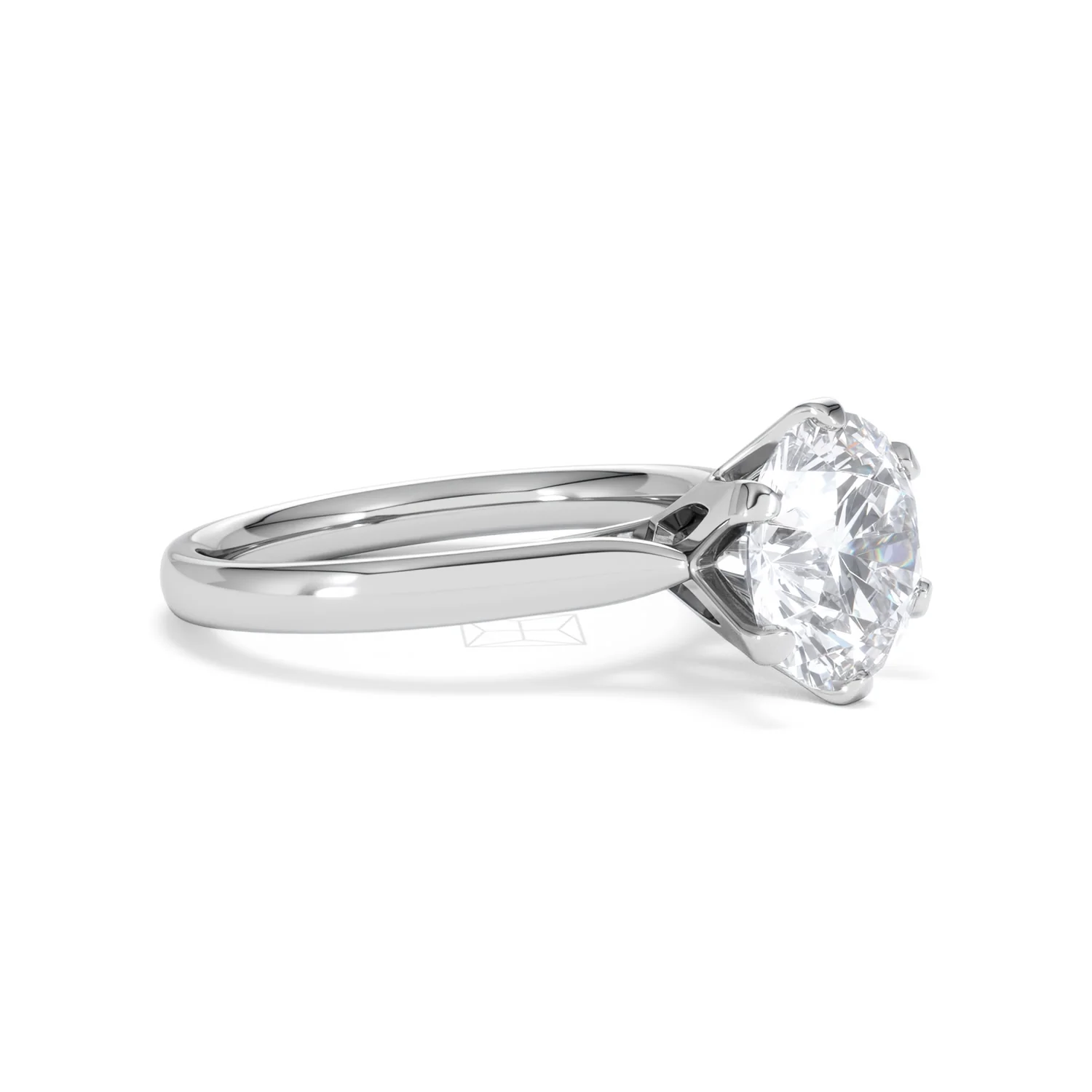 Low Set Chloe 3.00ct Lab Diamond Round Cut Engagement Ring in 18K White Gold G/VS1 - Image 21