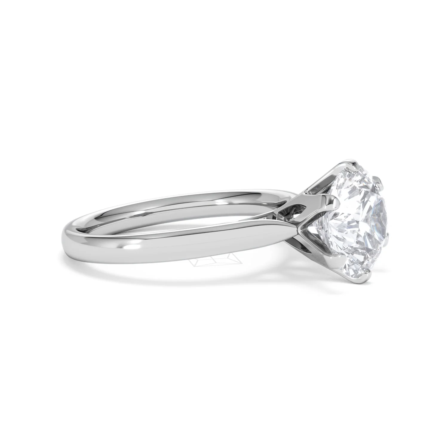 Low Set Chloe 3.00ct Lab Diamond Round Cut Engagement Ring in 18K White Gold G/VS1 - Image 23