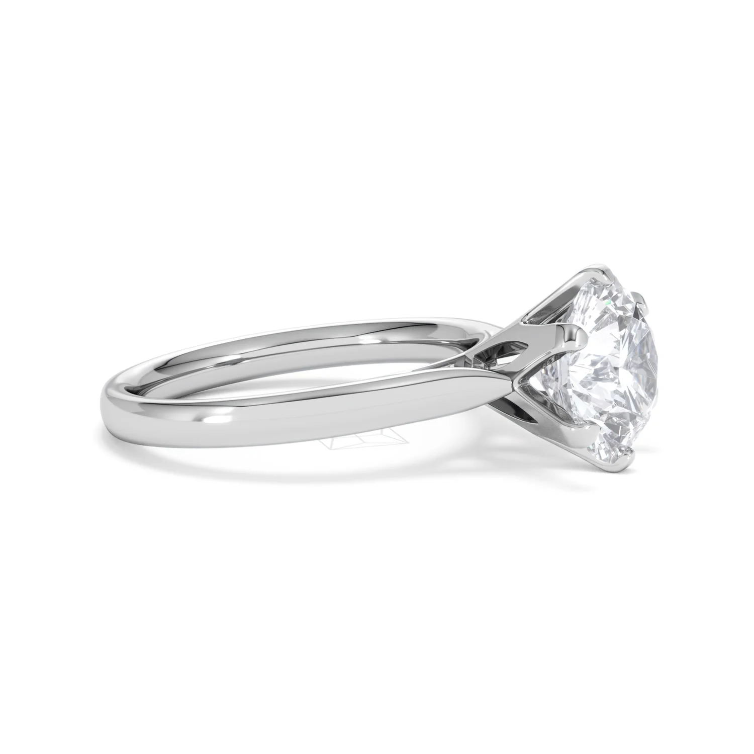 Low Set Chloe 3.00ct Lab Diamond Round Cut Engagement Ring in 18K White Gold G/VS1 - Image 24