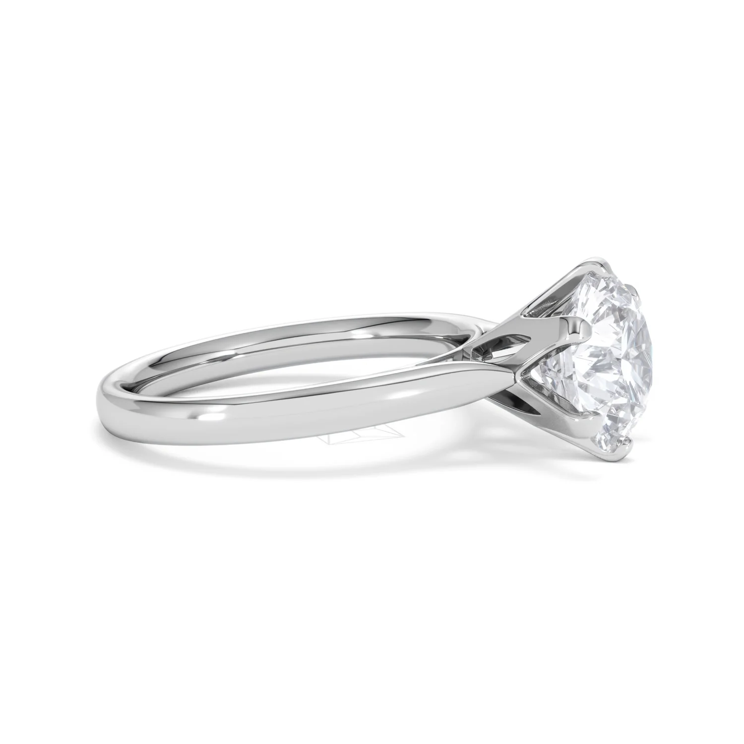 Low Set Chloe 3.00ct Lab Diamond Round Cut Engagement Ring in 18K White Gold G/VS1 - Image 25