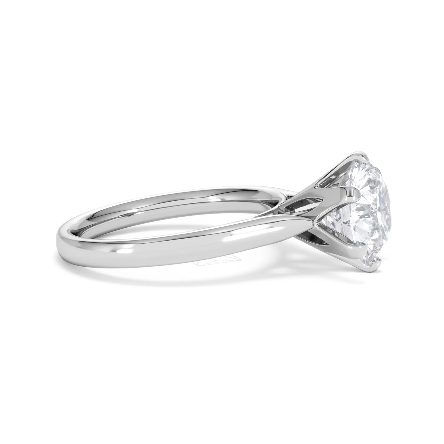 Low Set Chloe 3.00ct Lab Diamond Round Cut Engagement Ring in 18K White Gold G/VS1 - Image 26