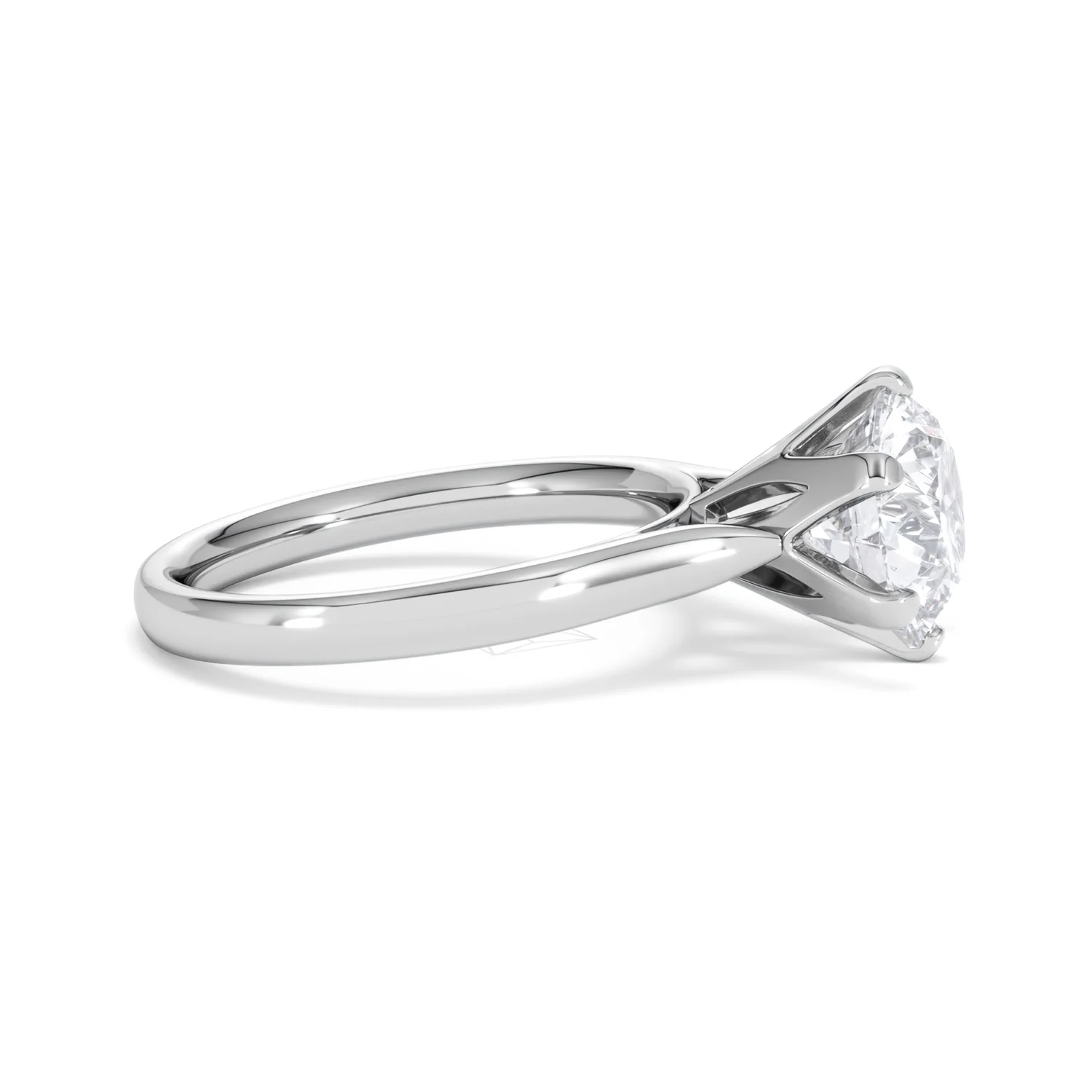 Low Set Chloe 3.00ct Lab Diamond Round Cut Engagement Ring in 18K White Gold G/VS1 - Image 27