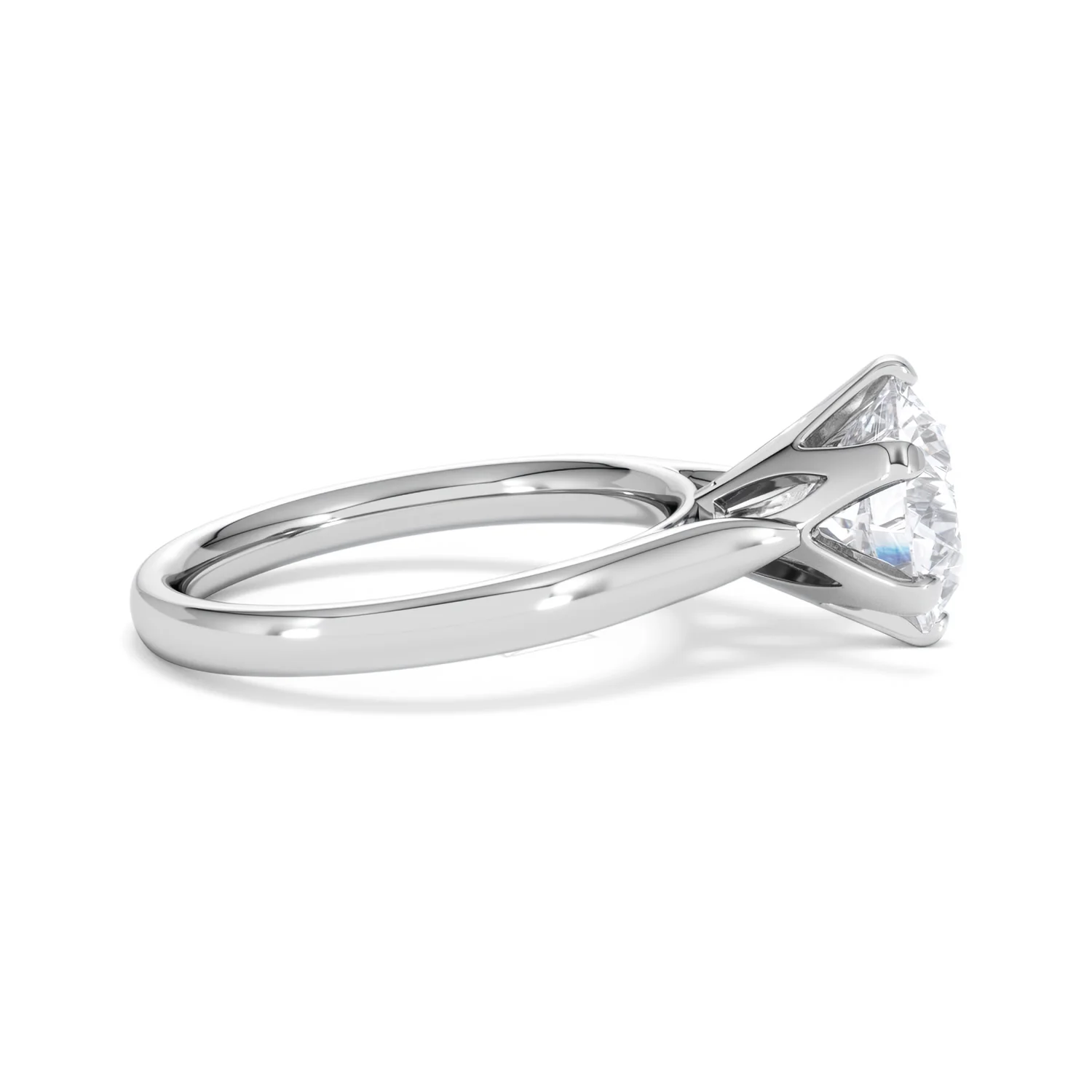 Low Set Chloe 3.00ct Lab Diamond Round Cut Engagement Ring in 18K White Gold G/VS1 - Image 29
