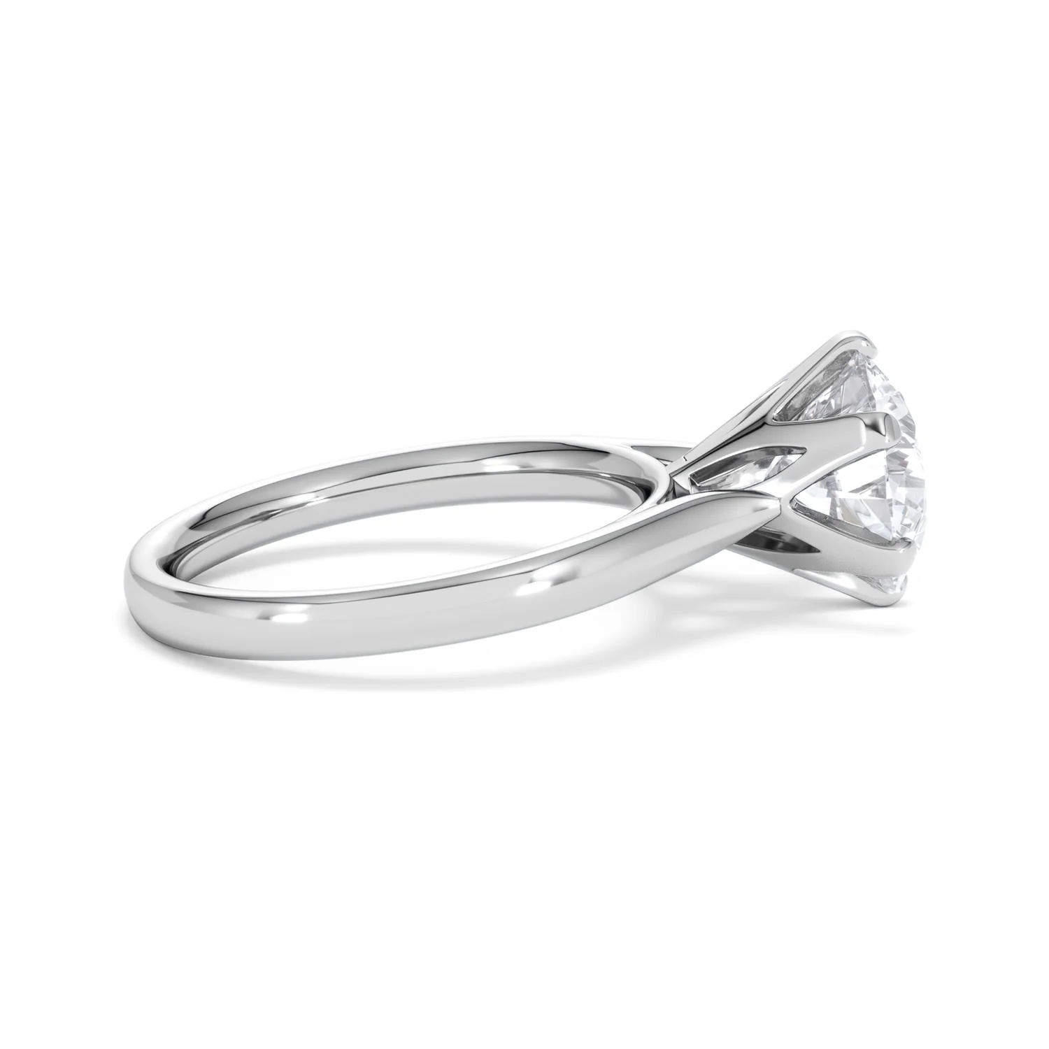 Low Set Chloe 3.00ct Lab Diamond Round Cut Engagement Ring in 18K White Gold G/VS1 - Image 31
