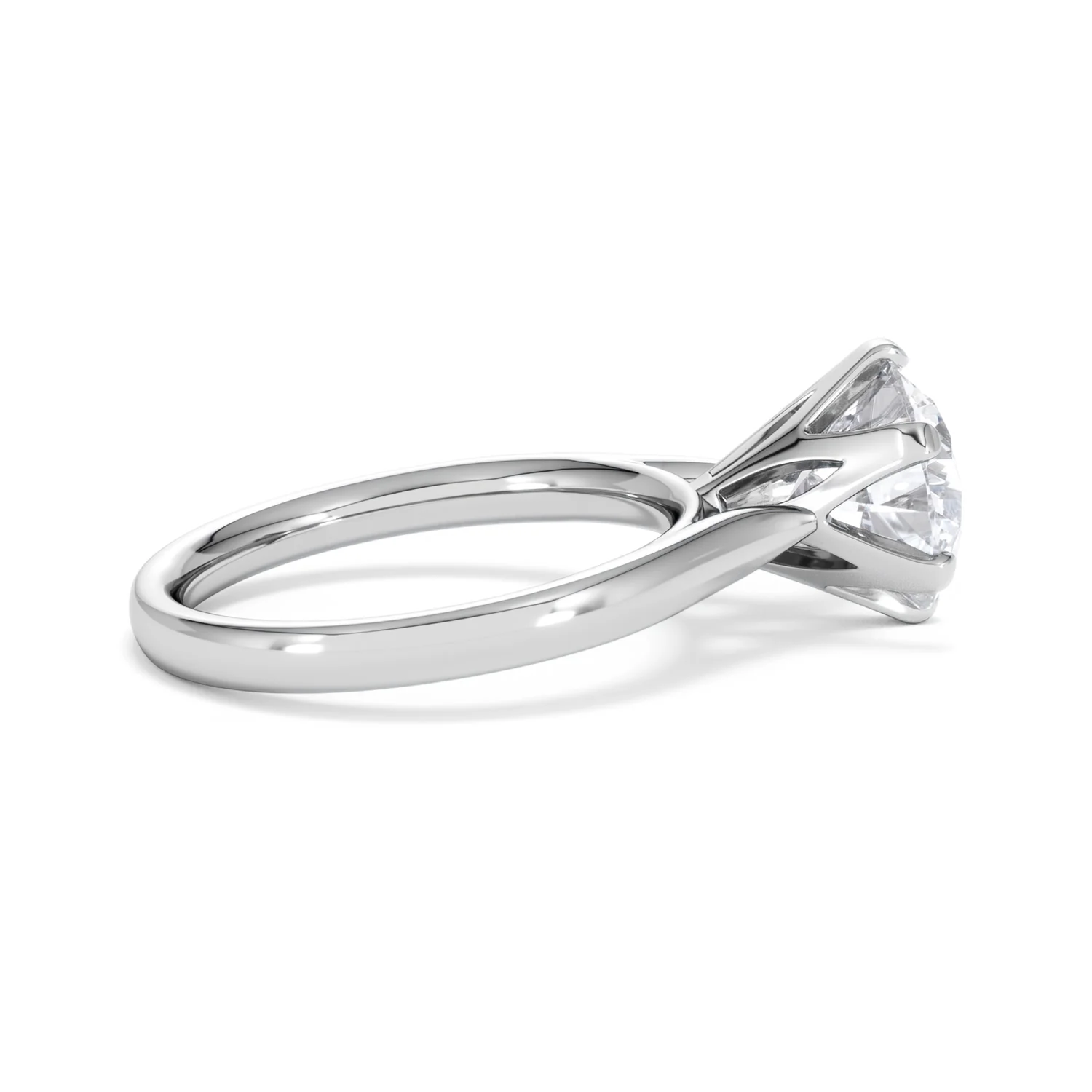 Low Set Chloe 3.00ct Lab Diamond Round Cut Engagement Ring in 18K White Gold G/VS1 - Image 32