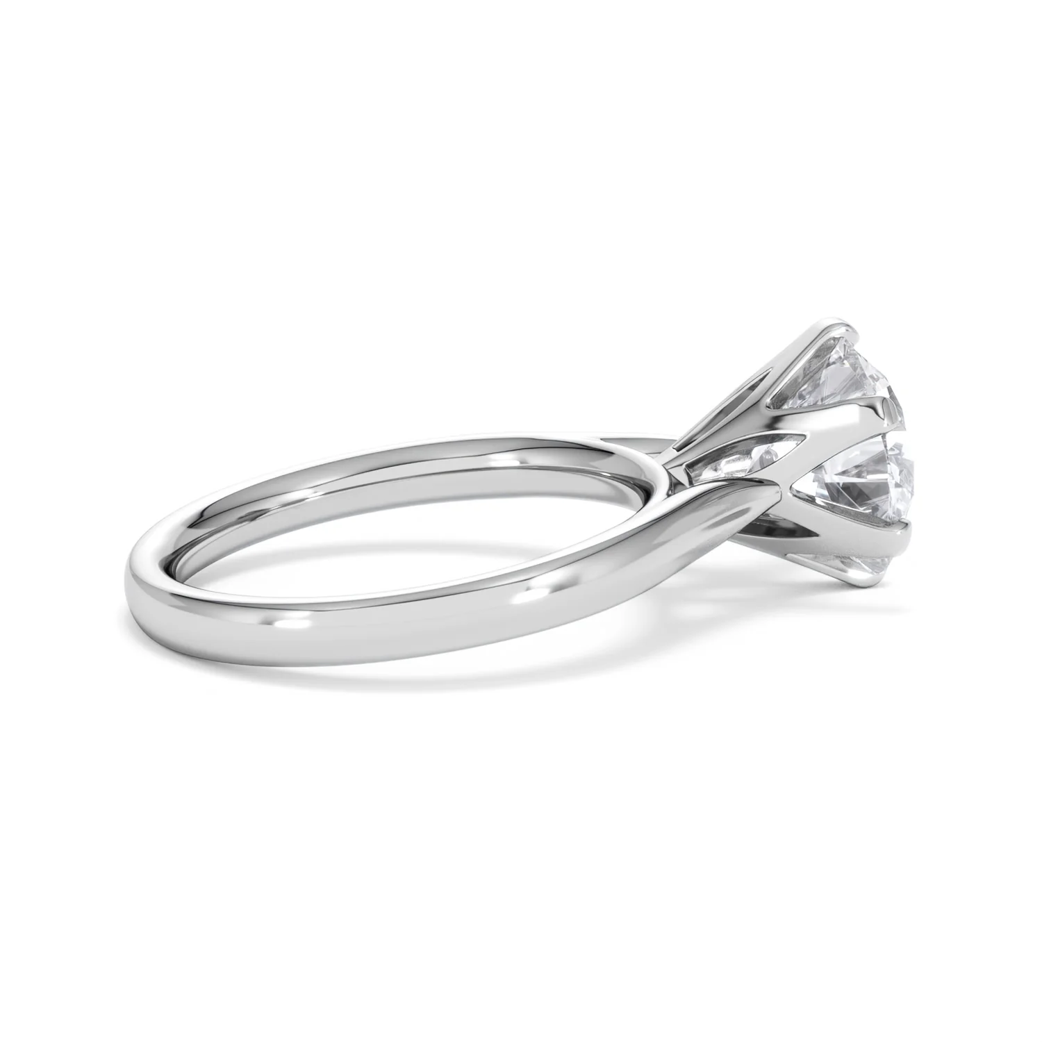 Low Set Chloe 3.00ct Lab Diamond Round Cut Engagement Ring in 18K White Gold G/VS1 - Image 33