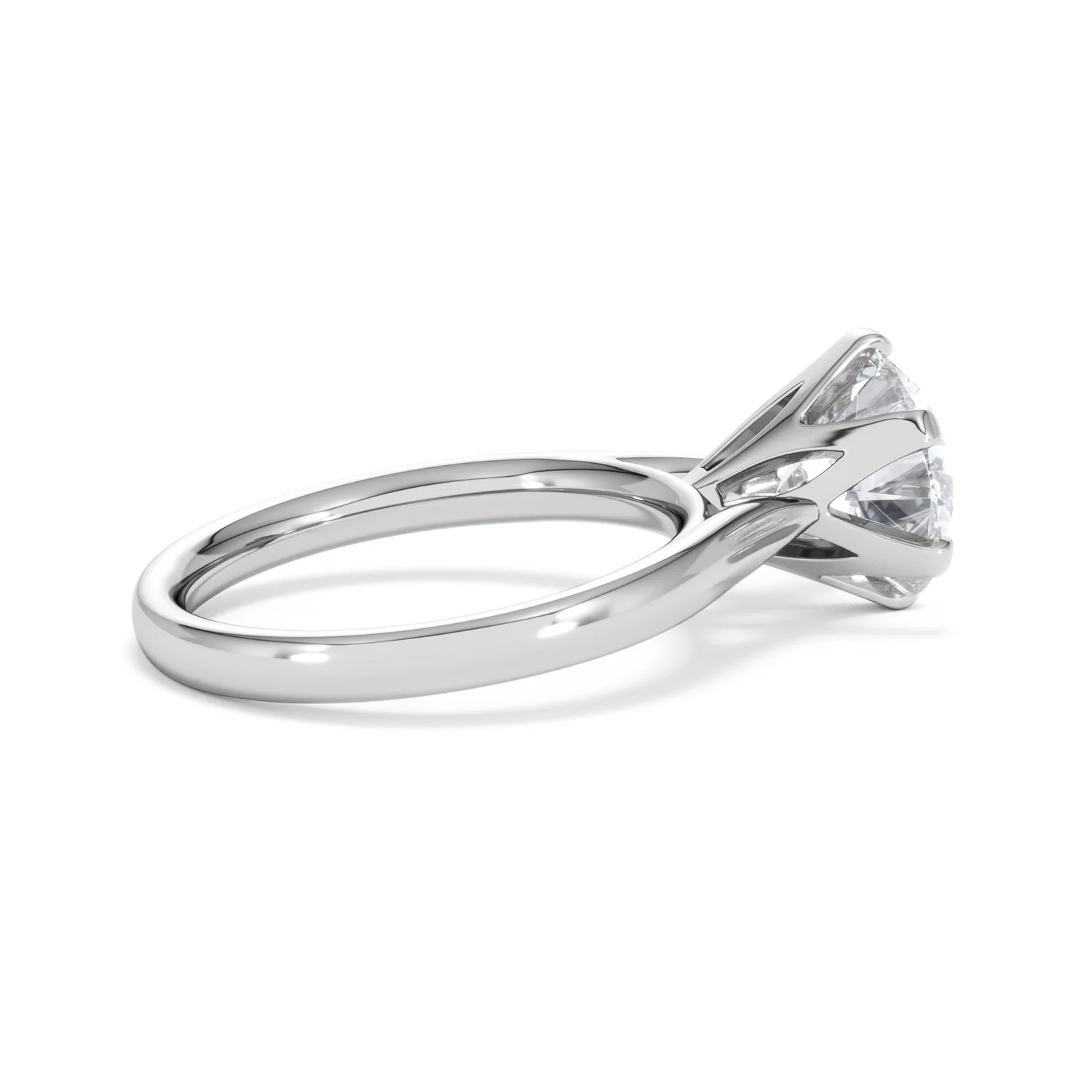 Low Set Chloe 3.00ct Lab Diamond Round Cut Engagement Ring in 18K White Gold G/VS1 - Image 34