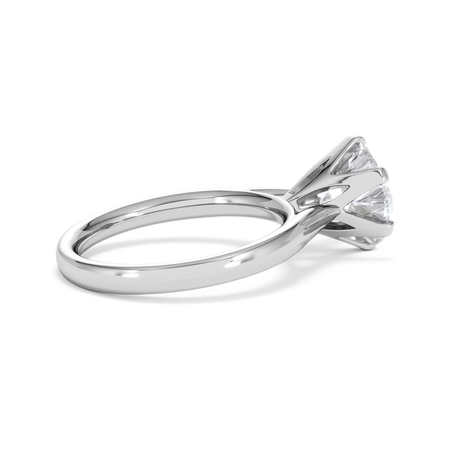 Low Set Chloe 3.00ct Lab Diamond Round Cut Engagement Ring in 18K White Gold G/VS1 - Image 35
