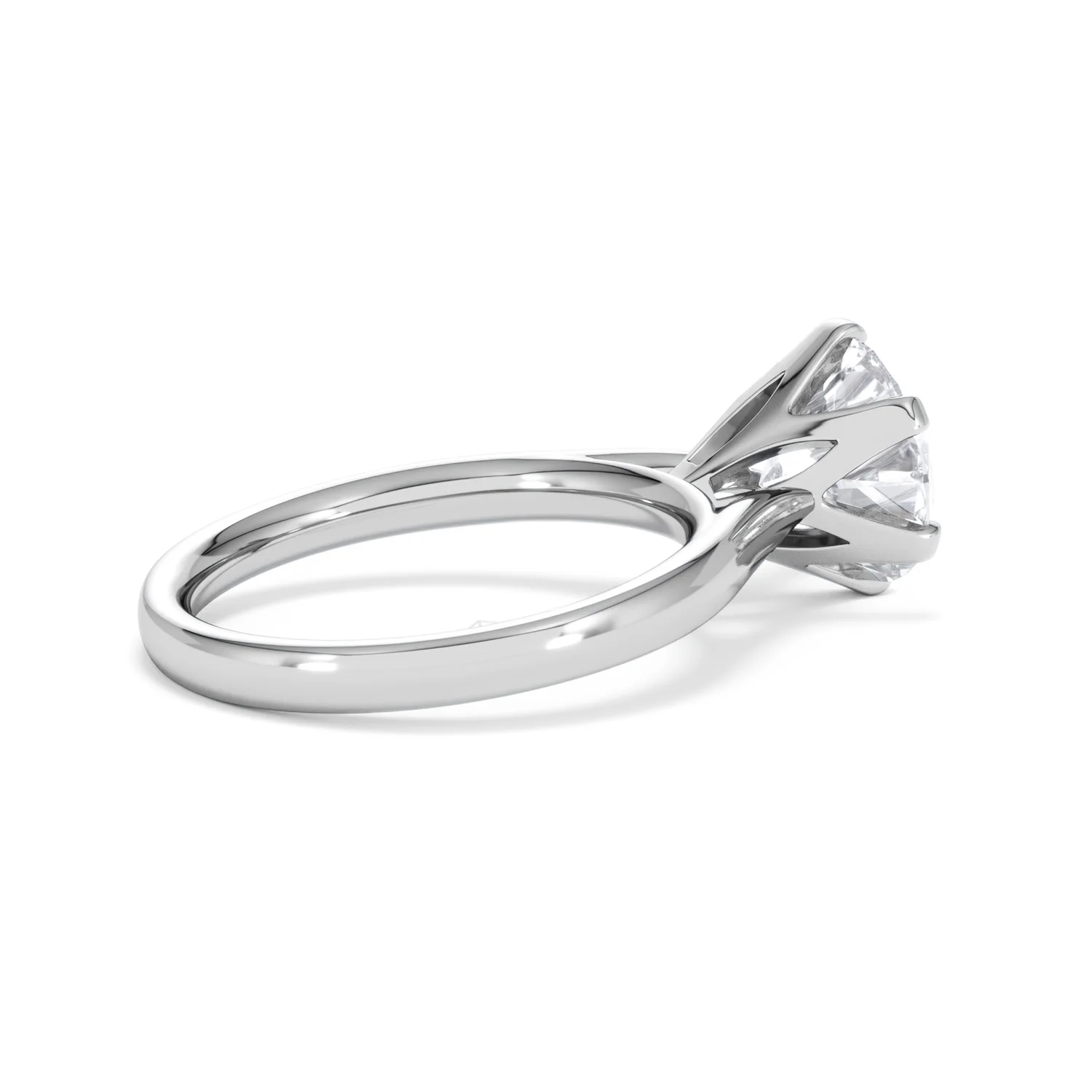 Low Set Chloe 3.00ct Lab Diamond Round Cut Engagement Ring in 18K White Gold G/VS1 - Image 36