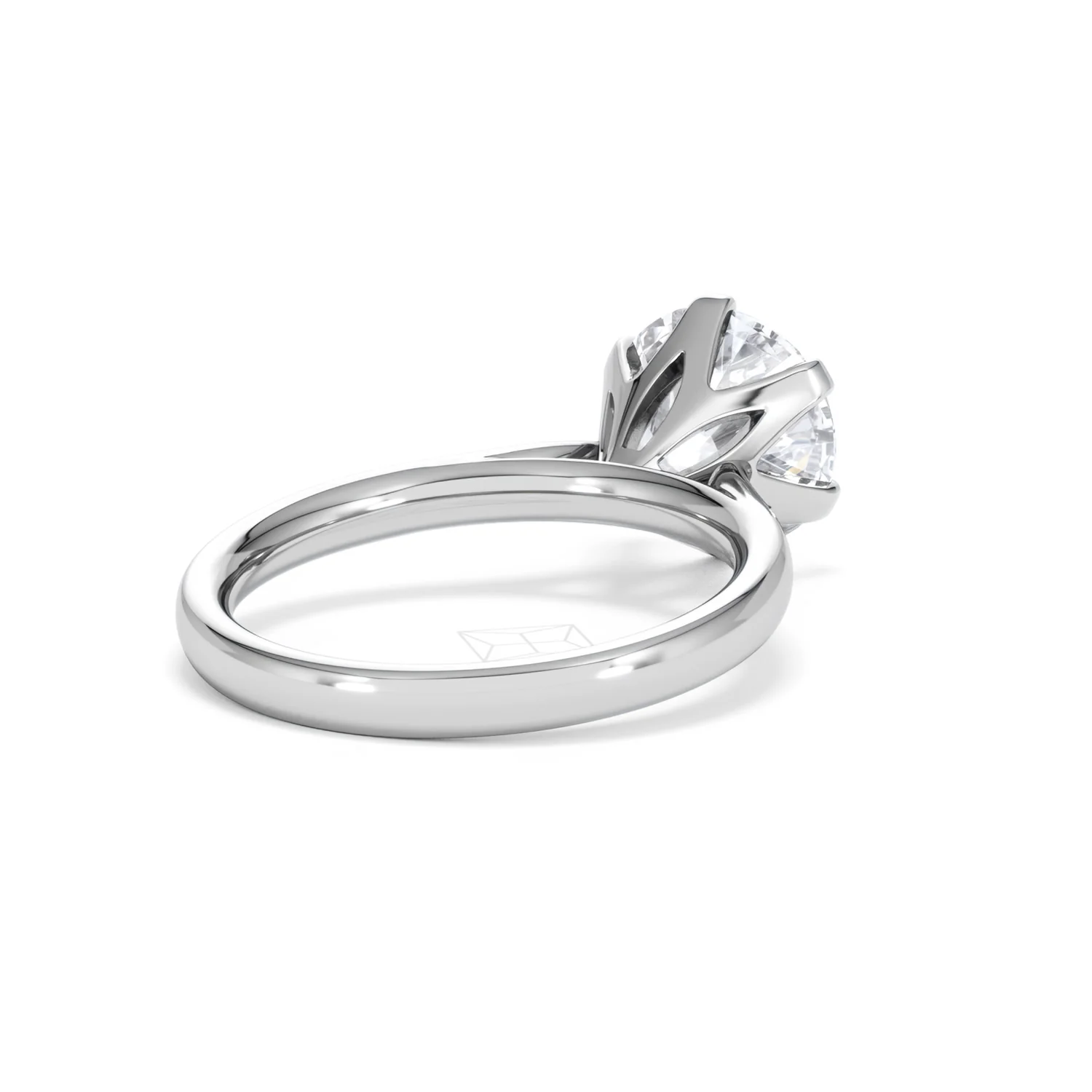 Low Set Chloe 3.00ct Lab Diamond Round Cut Engagement Ring in 18K White Gold G/VS1 - Image 43