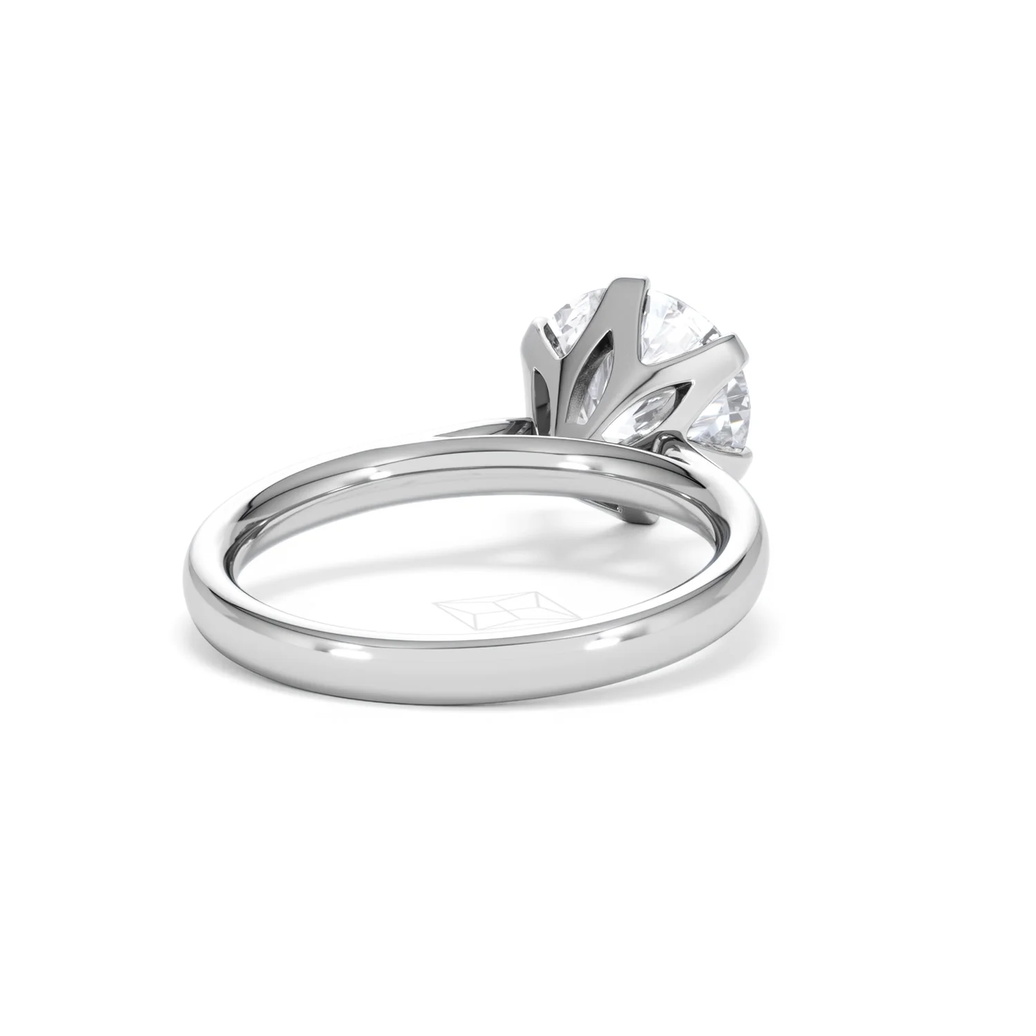 Low Set Chloe 3.00ct Lab Diamond Round Cut Engagement Ring in 18K White Gold G/VS1 - Image 45