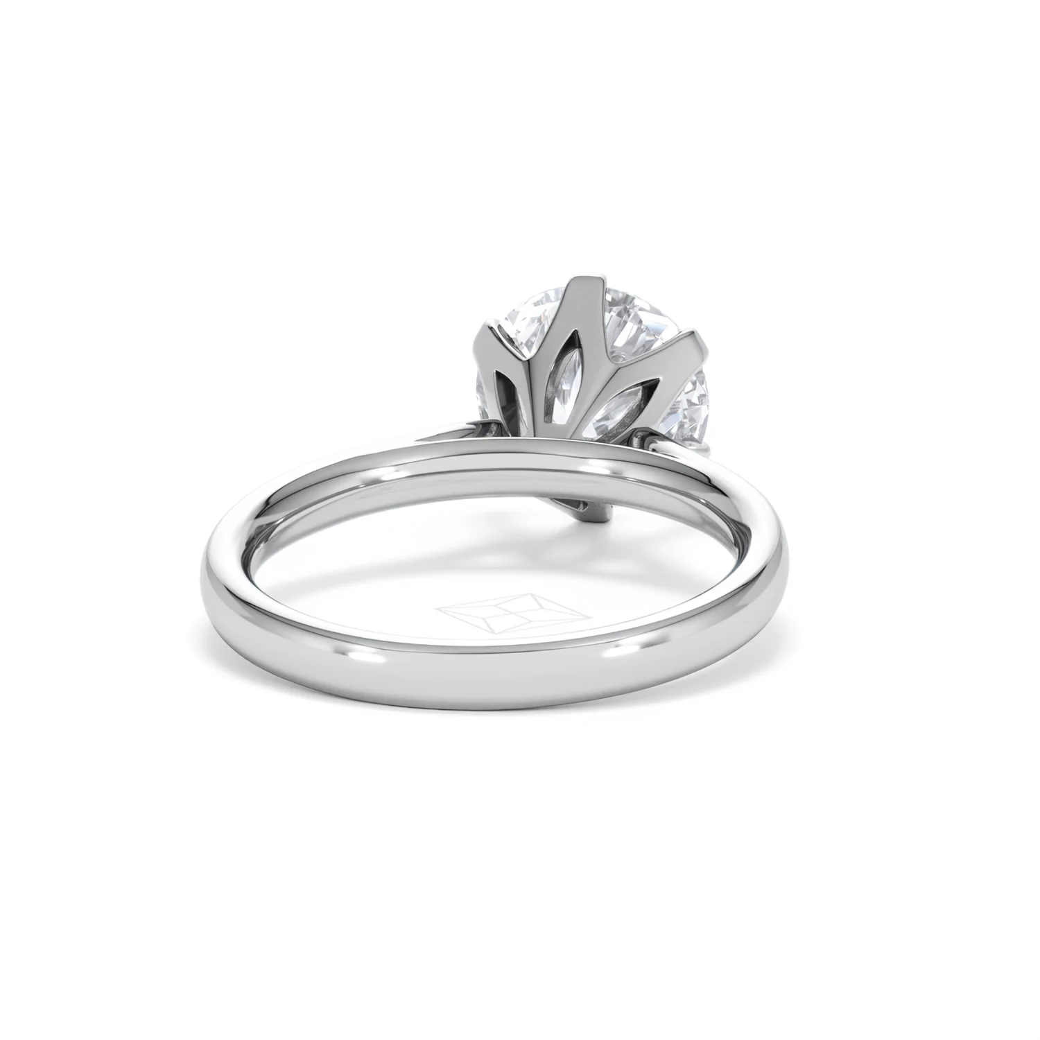 Low Set Chloe 3.00ct Lab Diamond Round Cut Engagement Ring in 18K White Gold G/VS1 - Image 47