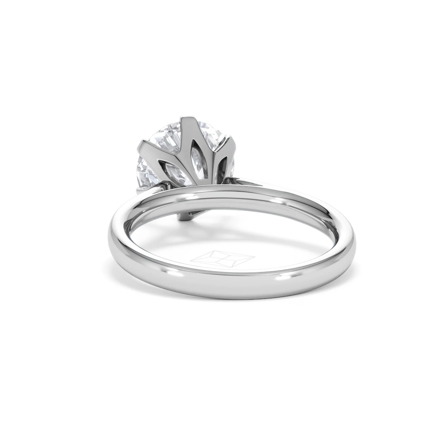 Low Set Chloe 3.00ct Lab Diamond Round Cut Engagement Ring in 18K White Gold G/VS1 - Image 53