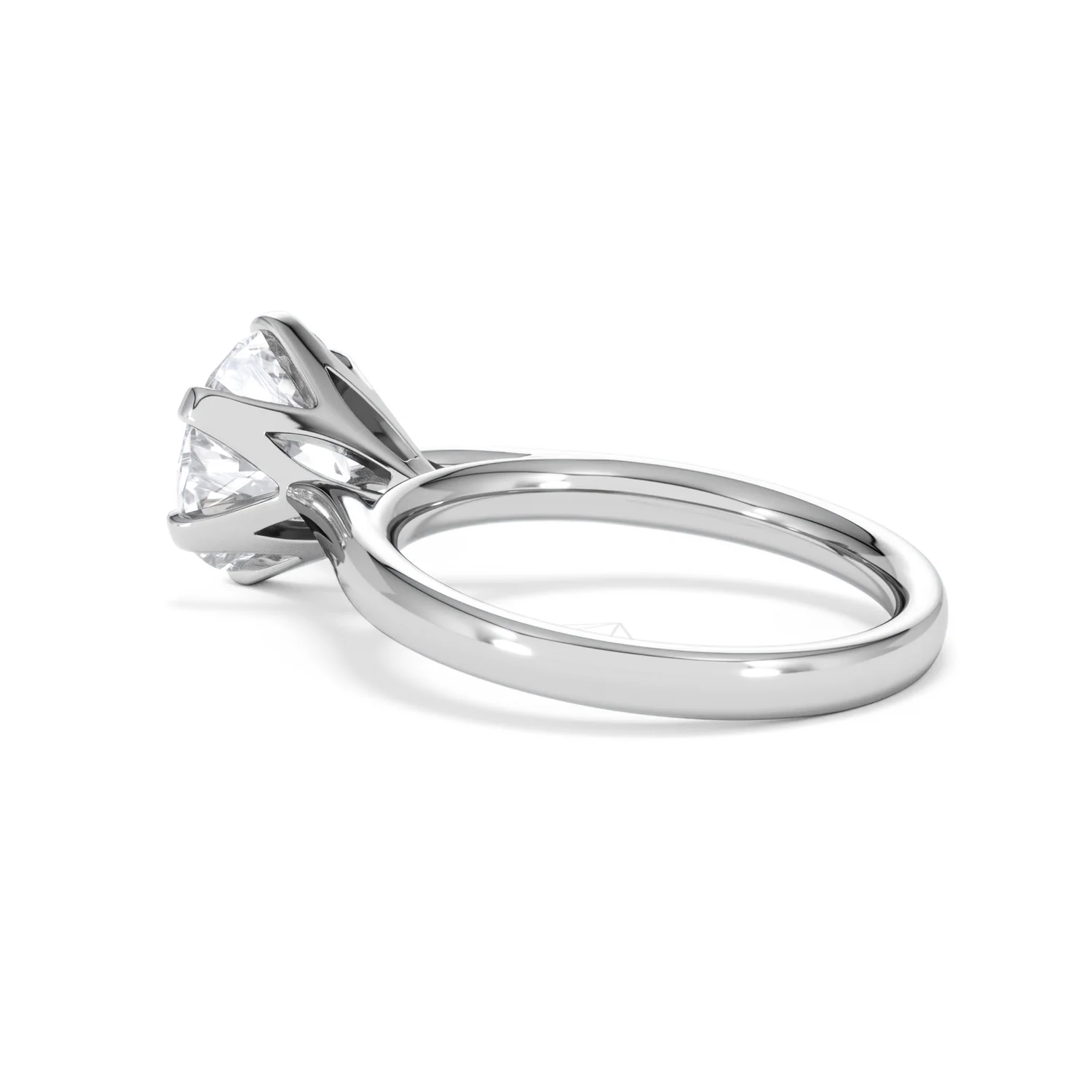 Low Set Chloe 3.00ct Lab Diamond Round Cut Engagement Ring in 18K White Gold G/VS1 - Image 62