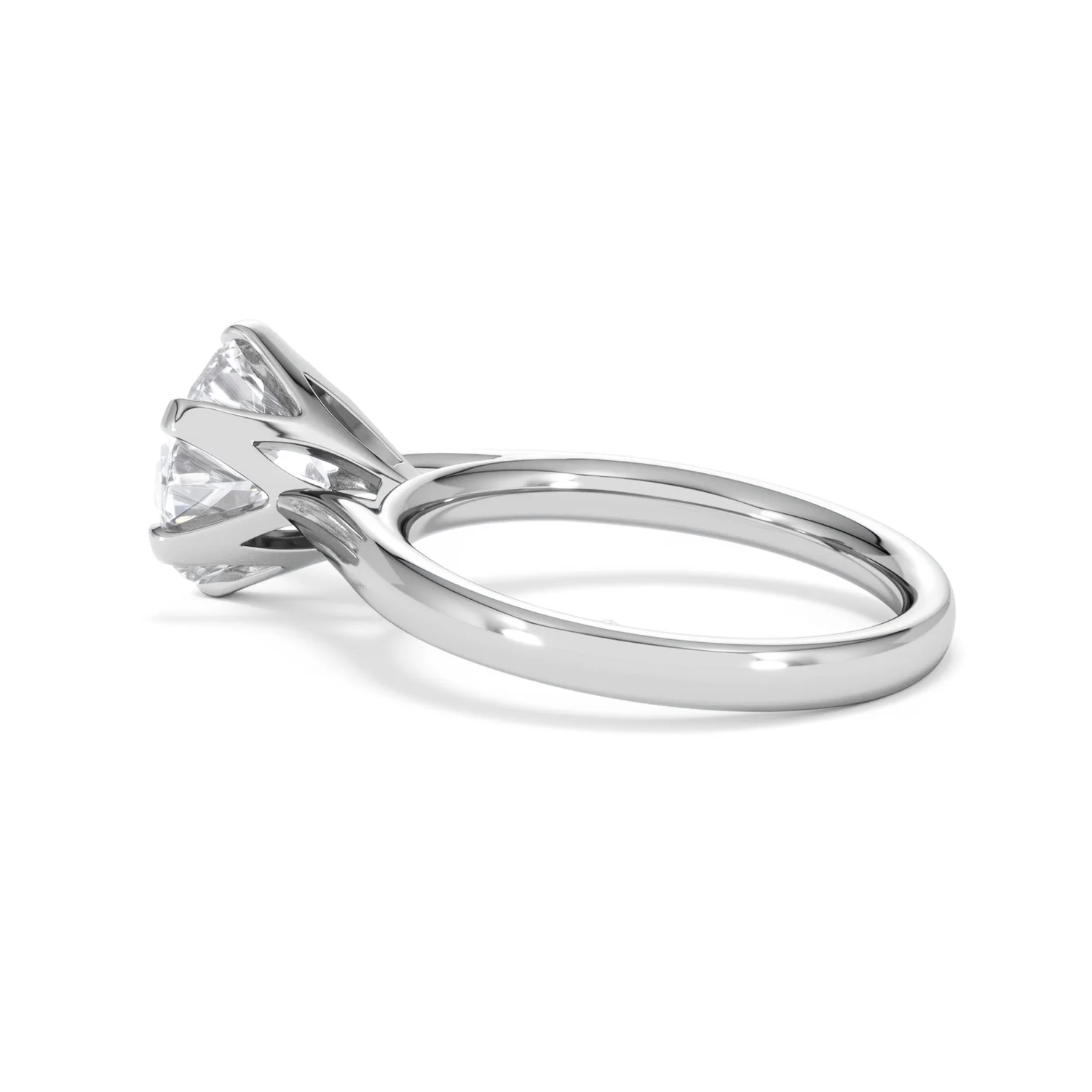 Low Set Chloe 3.00ct Lab Diamond Round Cut Engagement Ring in 18K White Gold G/VS1 - Image 64