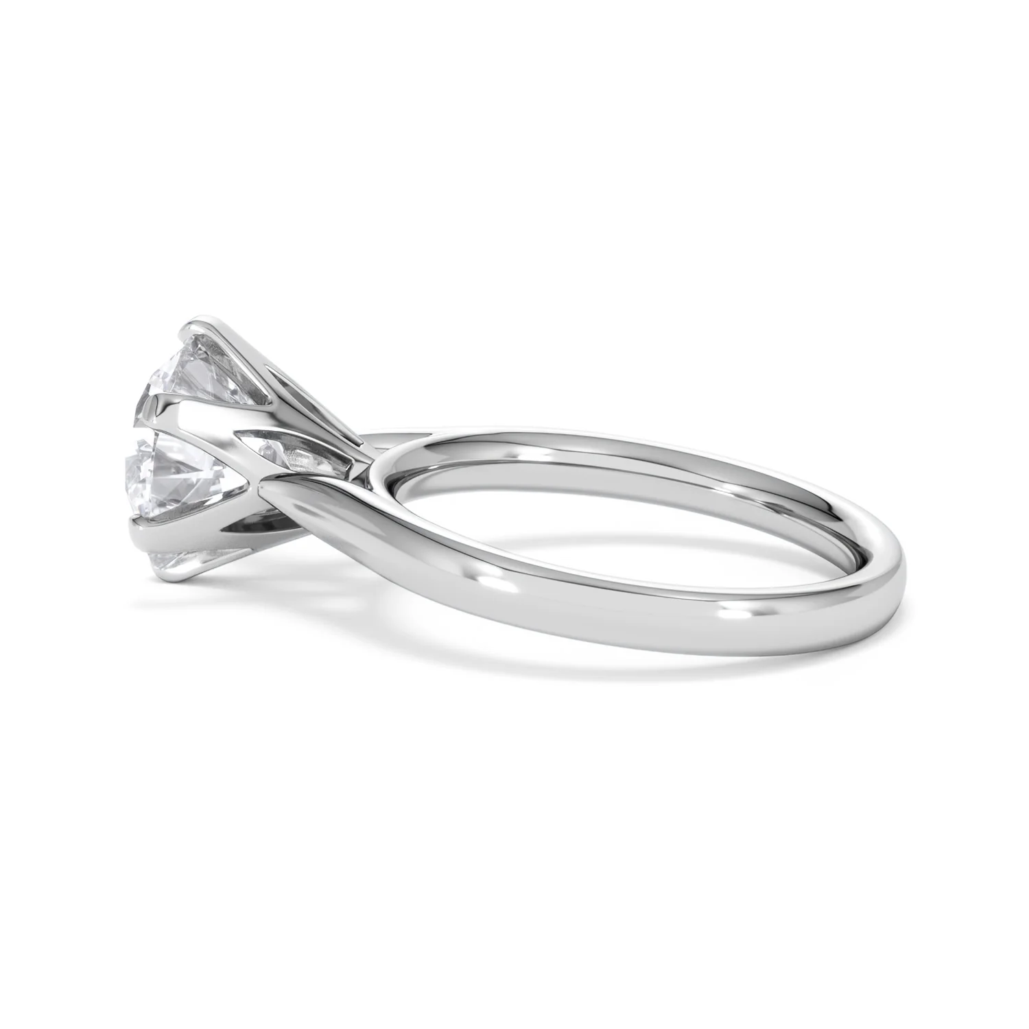 Low Set Chloe 3.00ct Lab Diamond Round Cut Engagement Ring in 18K White Gold G/VS1 - Image 67