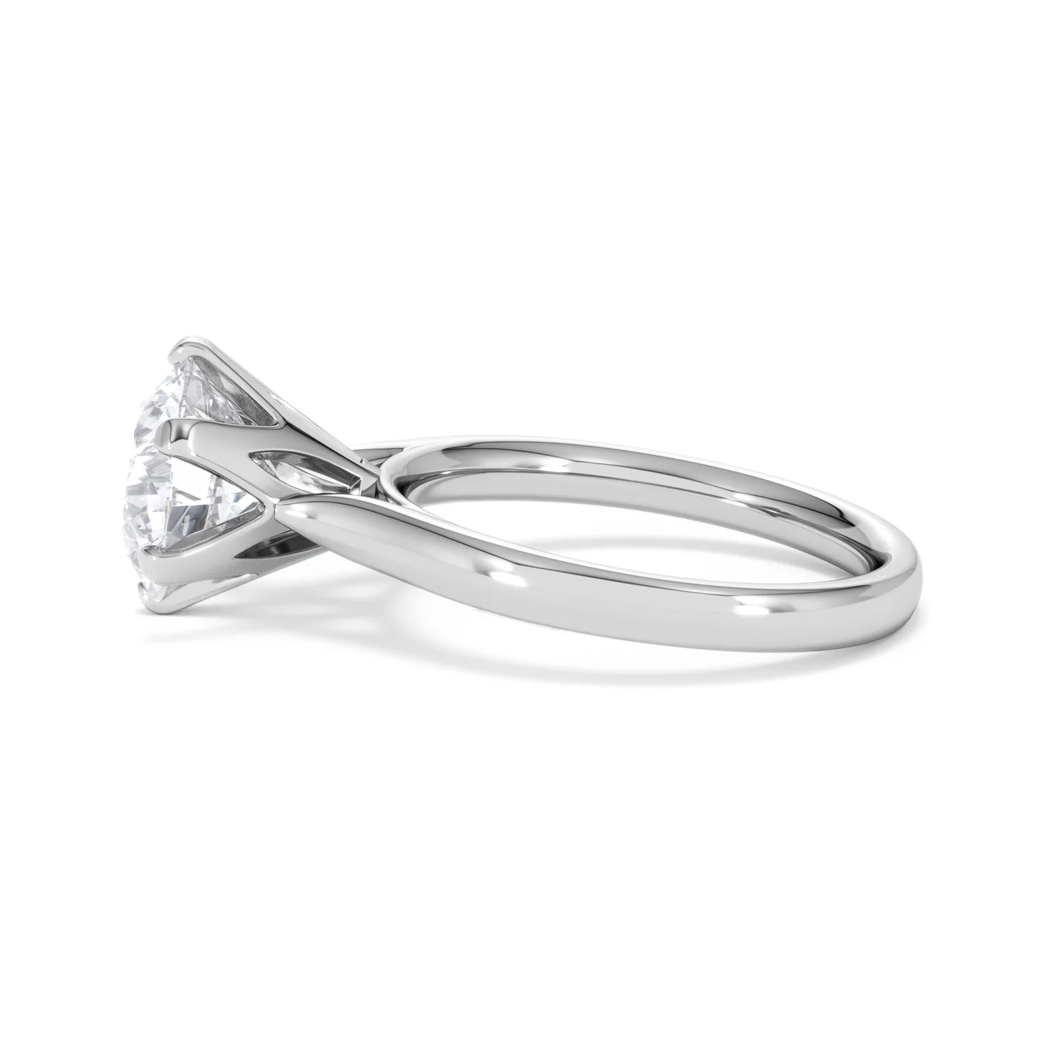 Low Set Chloe 3.00ct Lab Diamond Round Cut Engagement Ring in 18K White Gold G/VS1 - Image 70