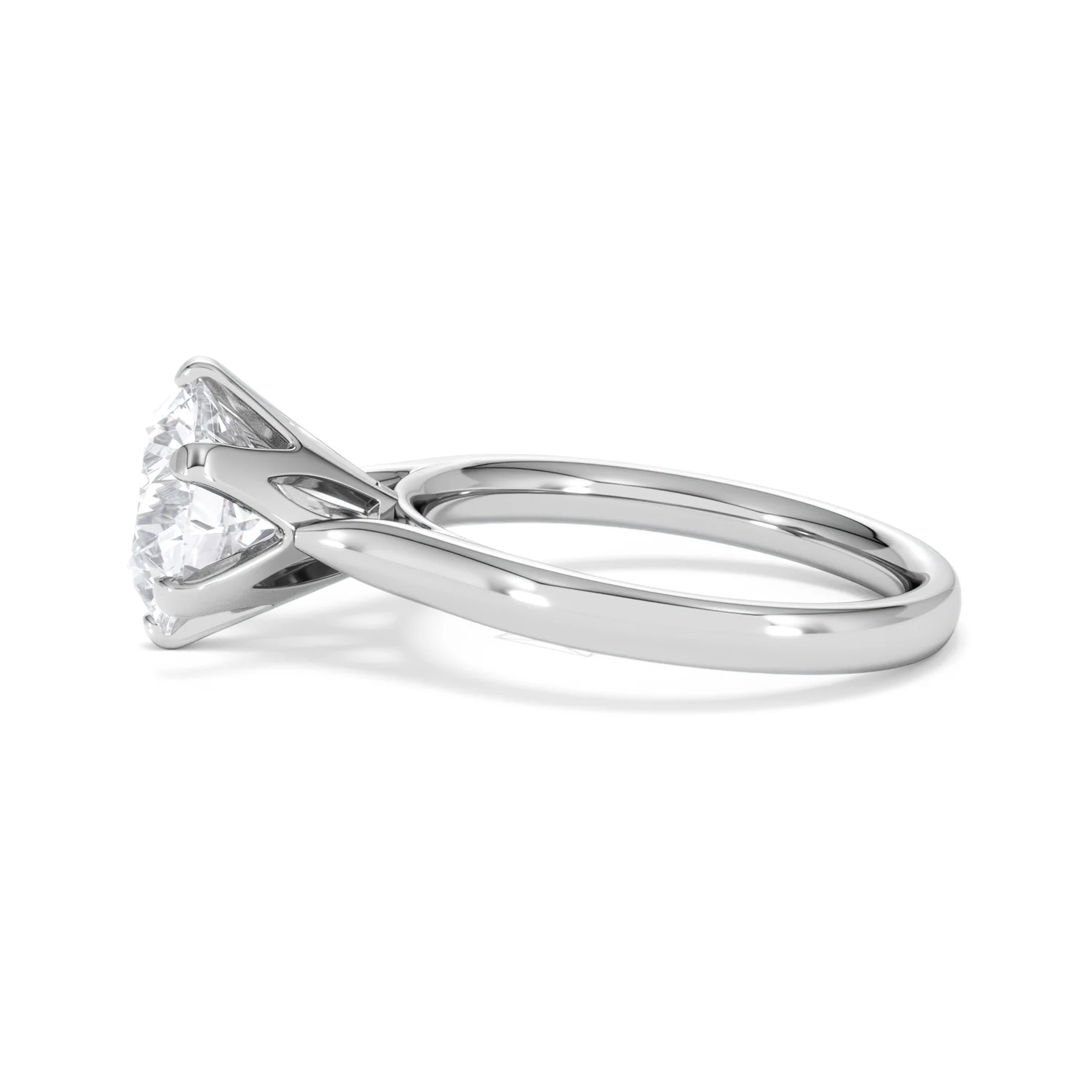 Low Set Chloe 3.00ct Lab Diamond Round Cut Engagement Ring in 18K White Gold G/VS1 - Image 71