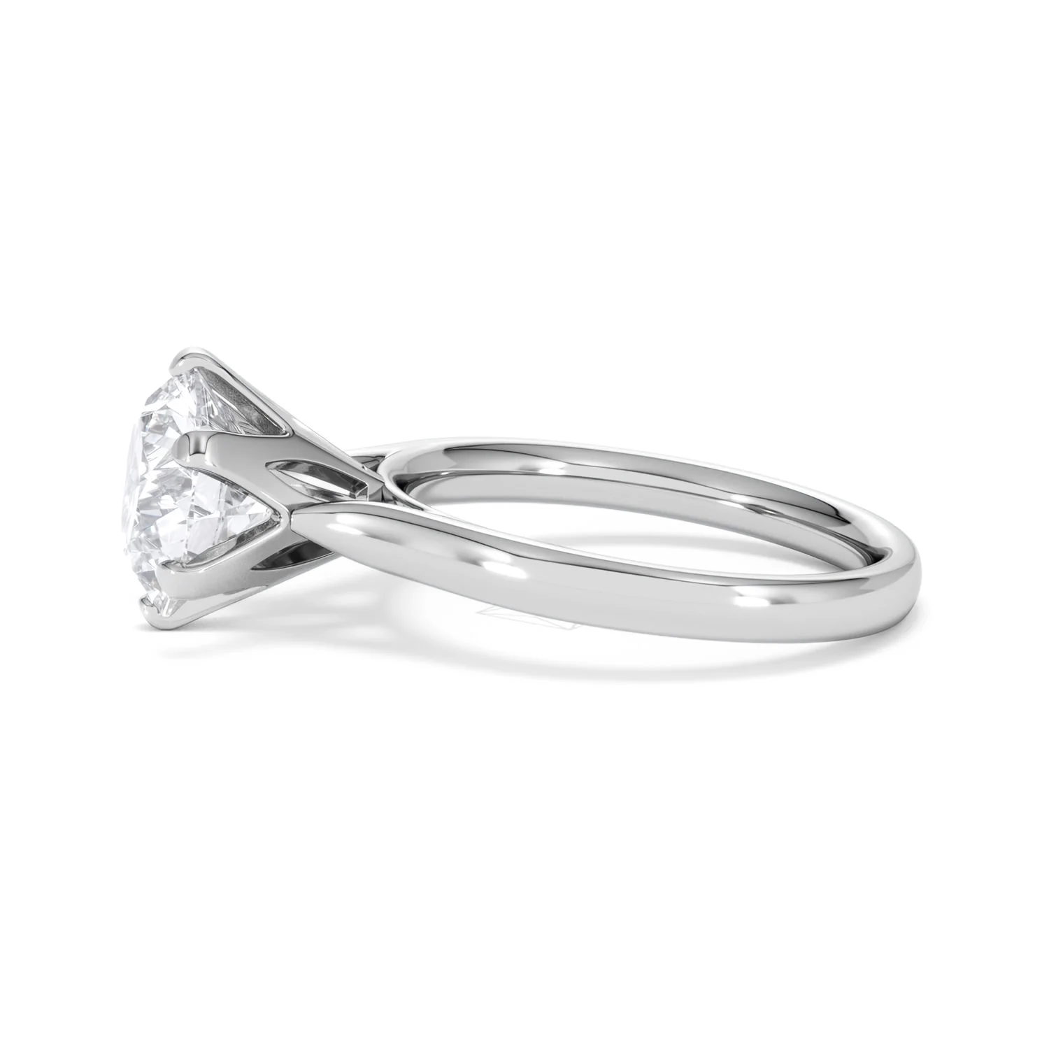 Low Set Chloe 3.00ct Lab Diamond Round Cut Engagement Ring in 18K White Gold G/VS1 - Image 72