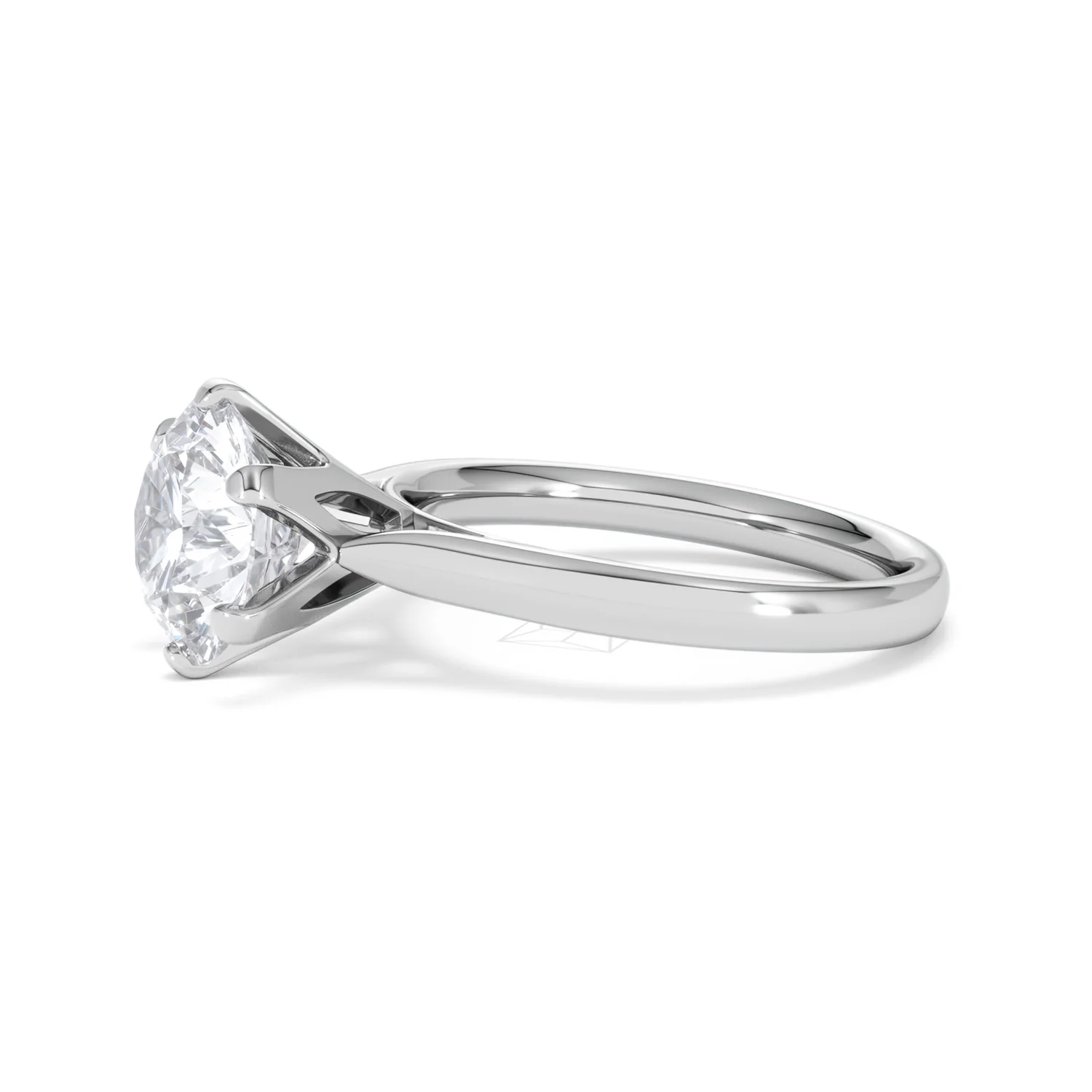 Low Set Chloe 3.00ct Lab Diamond Round Cut Engagement Ring in 18K White Gold G/VS1 - Image 75