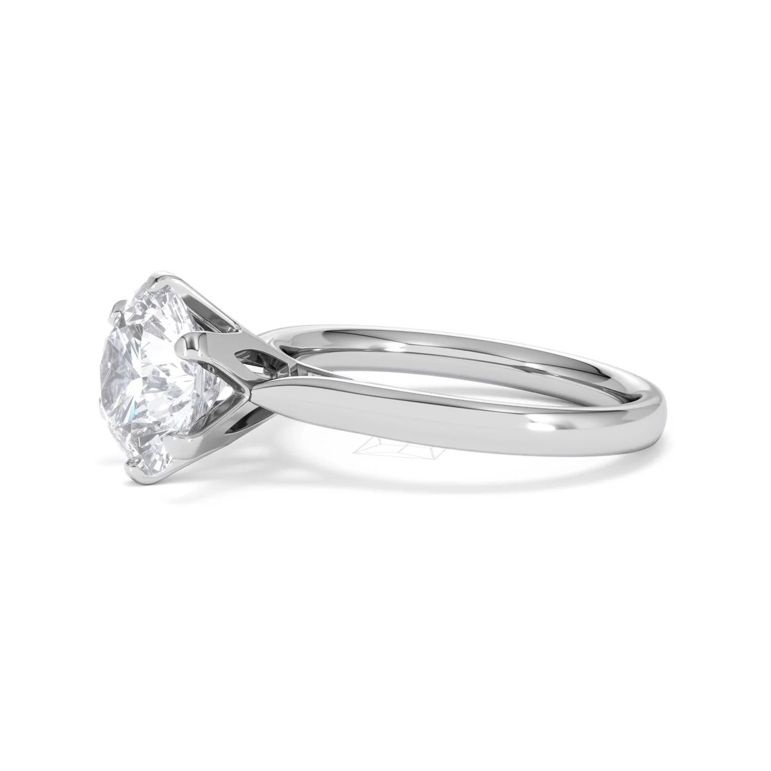 Low Set Chloe 3.00ct Lab Diamond Round Cut Engagement Ring in 18K White Gold G/VS1 - Image 76