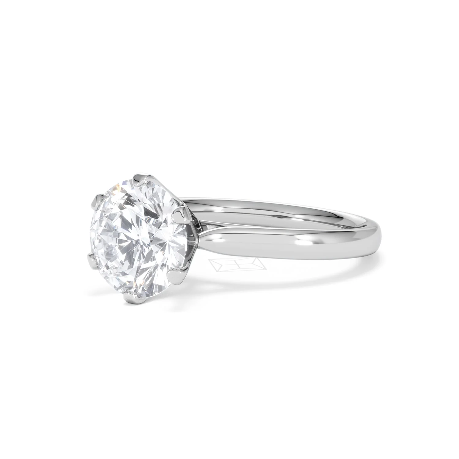 Low Set Chloe 3.00ct Lab Diamond Round Cut Engagement Ring in 18K White Gold G/VS1 - Image 82