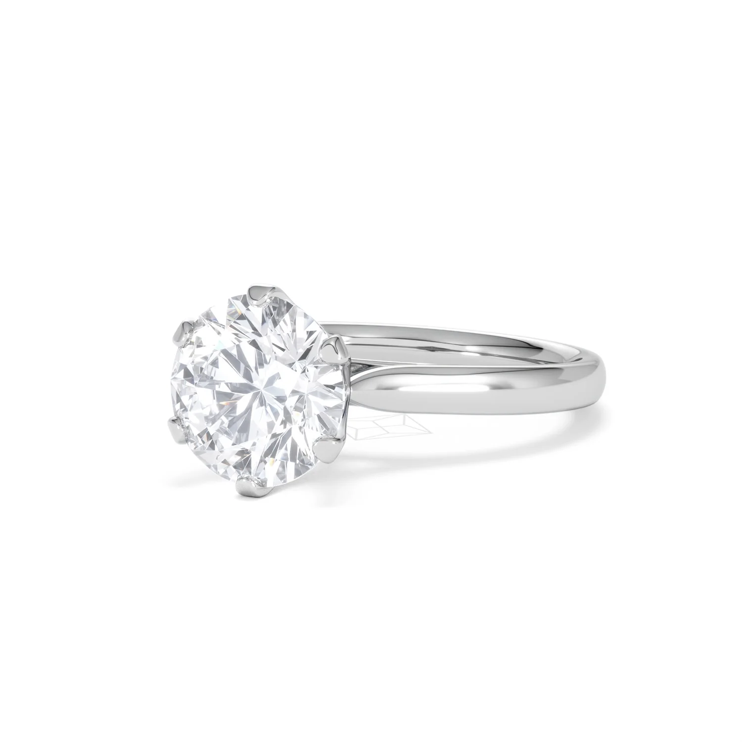 Low Set Chloe 3.00ct Lab Diamond Round Cut Engagement Ring in 18K White Gold G/VS1 - Image 84