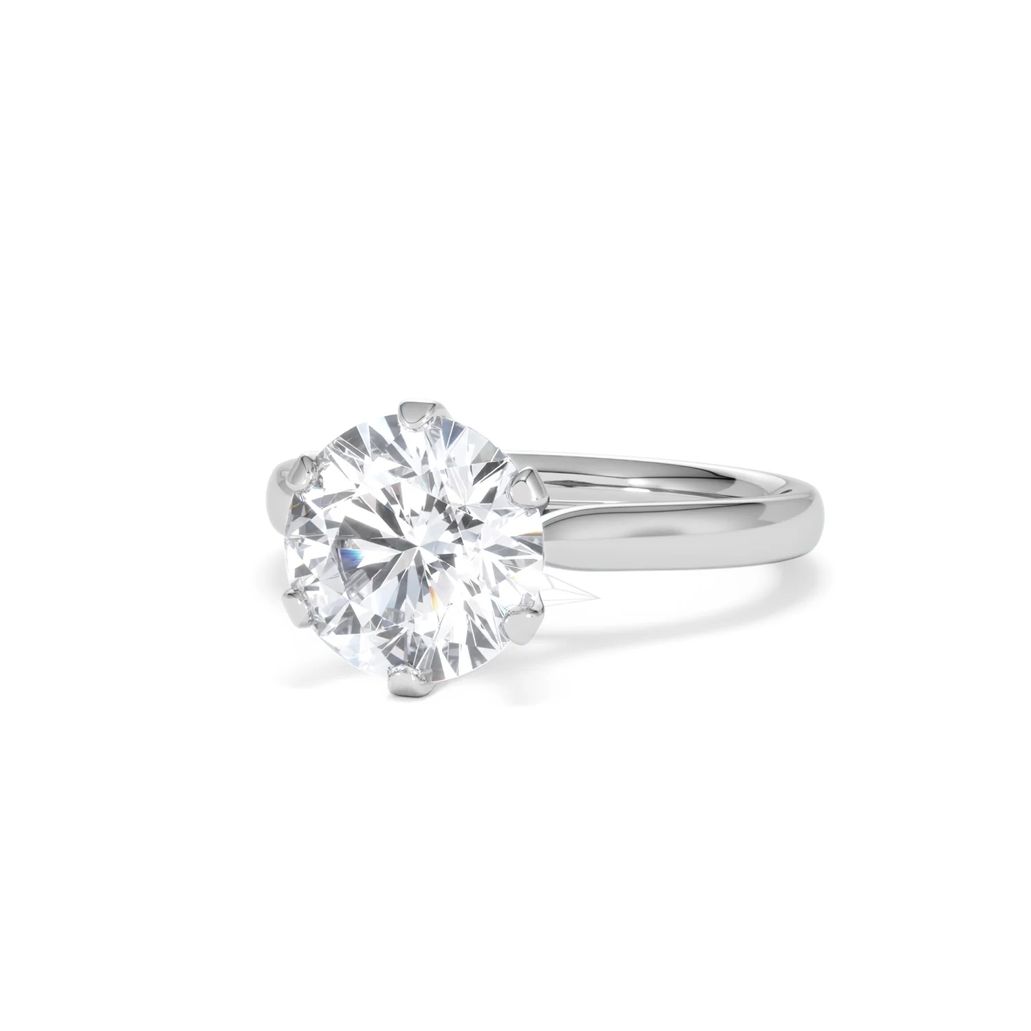 Low Set Chloe 3.00ct Lab Diamond Round Cut Engagement Ring in 18K White Gold G/VS1 - Image 86