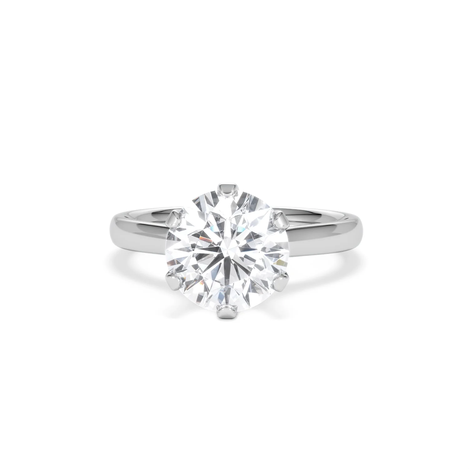 Low Set Chloe 3.00ct Lab Diamond Round Cut Engagement Ring in 18K White Gold G/VS1 - Image 89