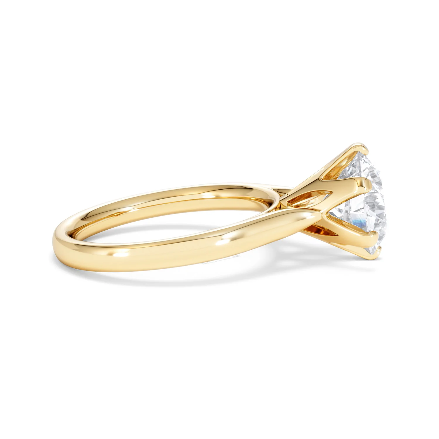 Low Set Chloe 3.00ct Lab Diamond Round Cut Engagement Ring in 18K Yellow Gold G/VS1 - Image 27