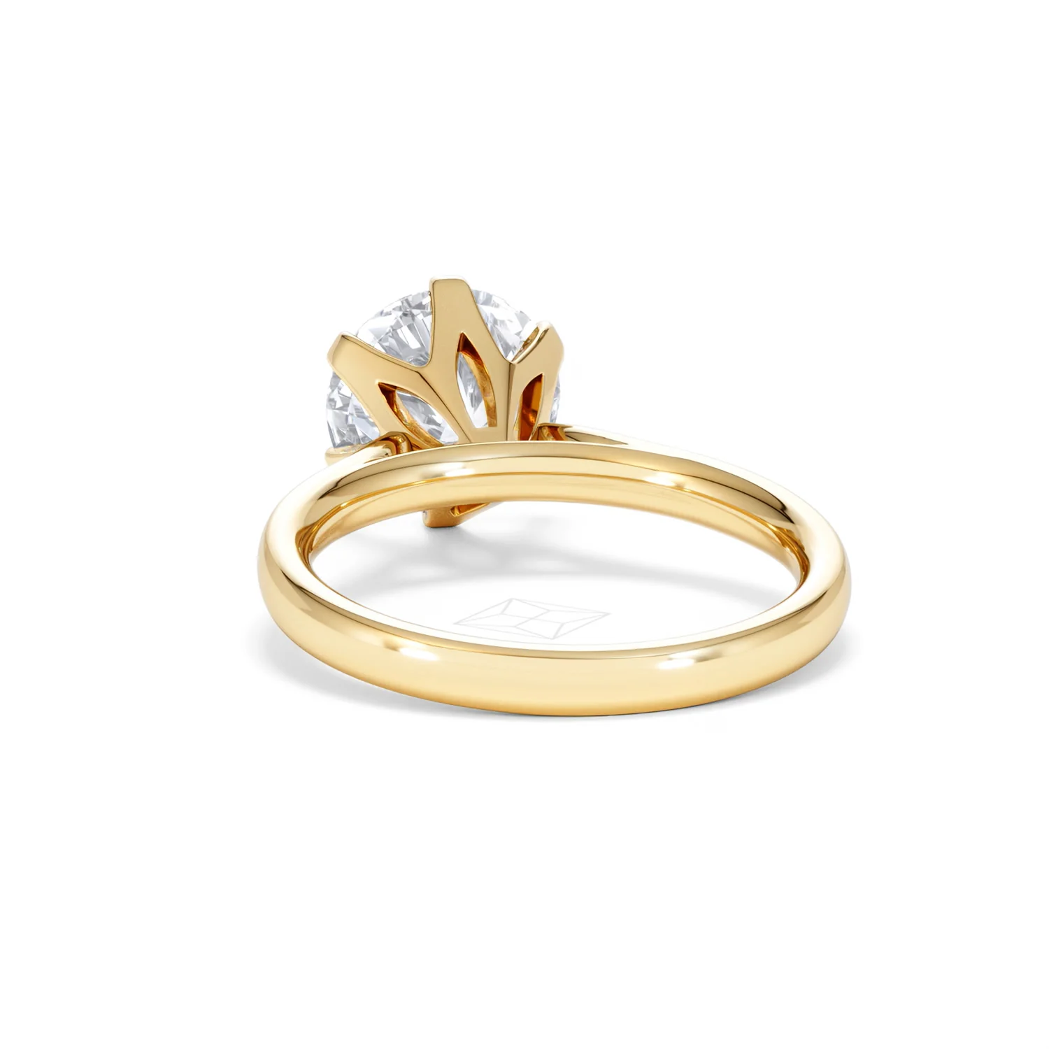 Low Set Chloe 3.00ct Lab Diamond Round Cut Engagement Ring in 18K Yellow Gold G/VS1 - Image 51