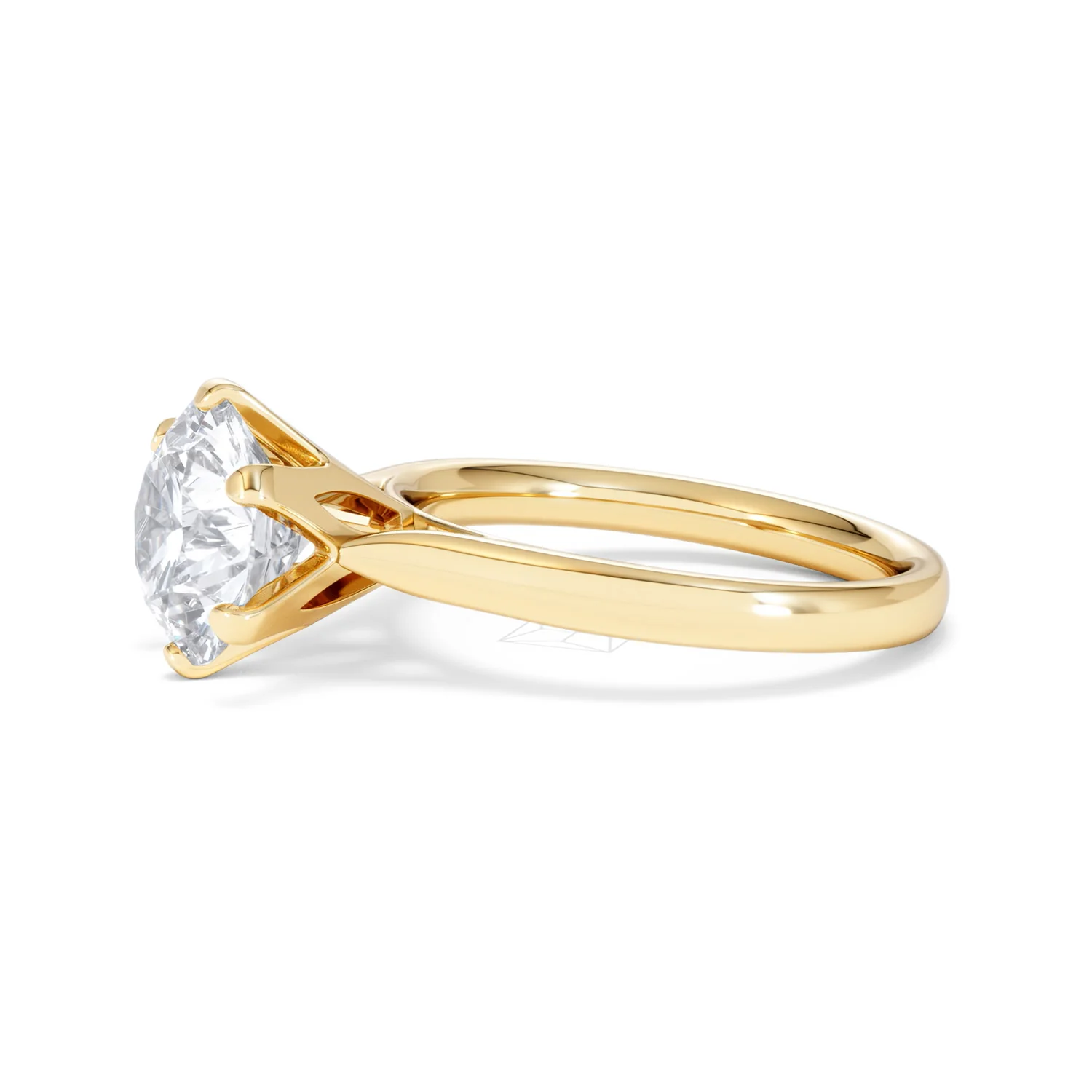 Low Set Chloe 3.00ct Lab Diamond Round Cut Engagement Ring in 18K Yellow Gold G/VS1 - Image 73