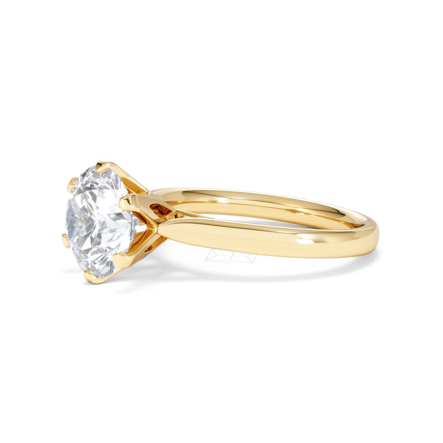 Low Set Chloe 3.00ct Lab Diamond Round Cut Engagement Ring in 18K Yellow Gold G/VS1 - Image 76