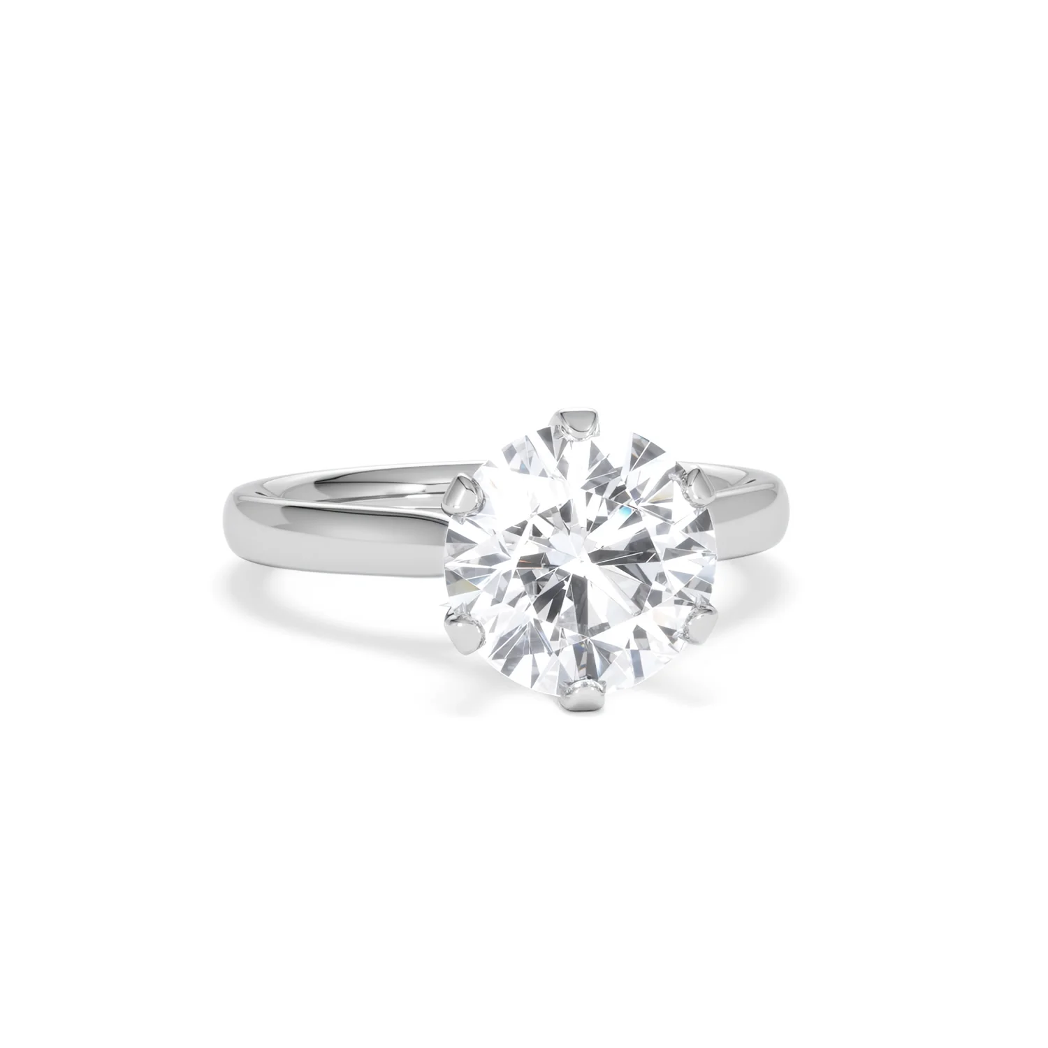 Low Set Chloe 3.00ct Lab Diamond Round Cut Engagement Ring in Platinum G/VS1 - Image 10