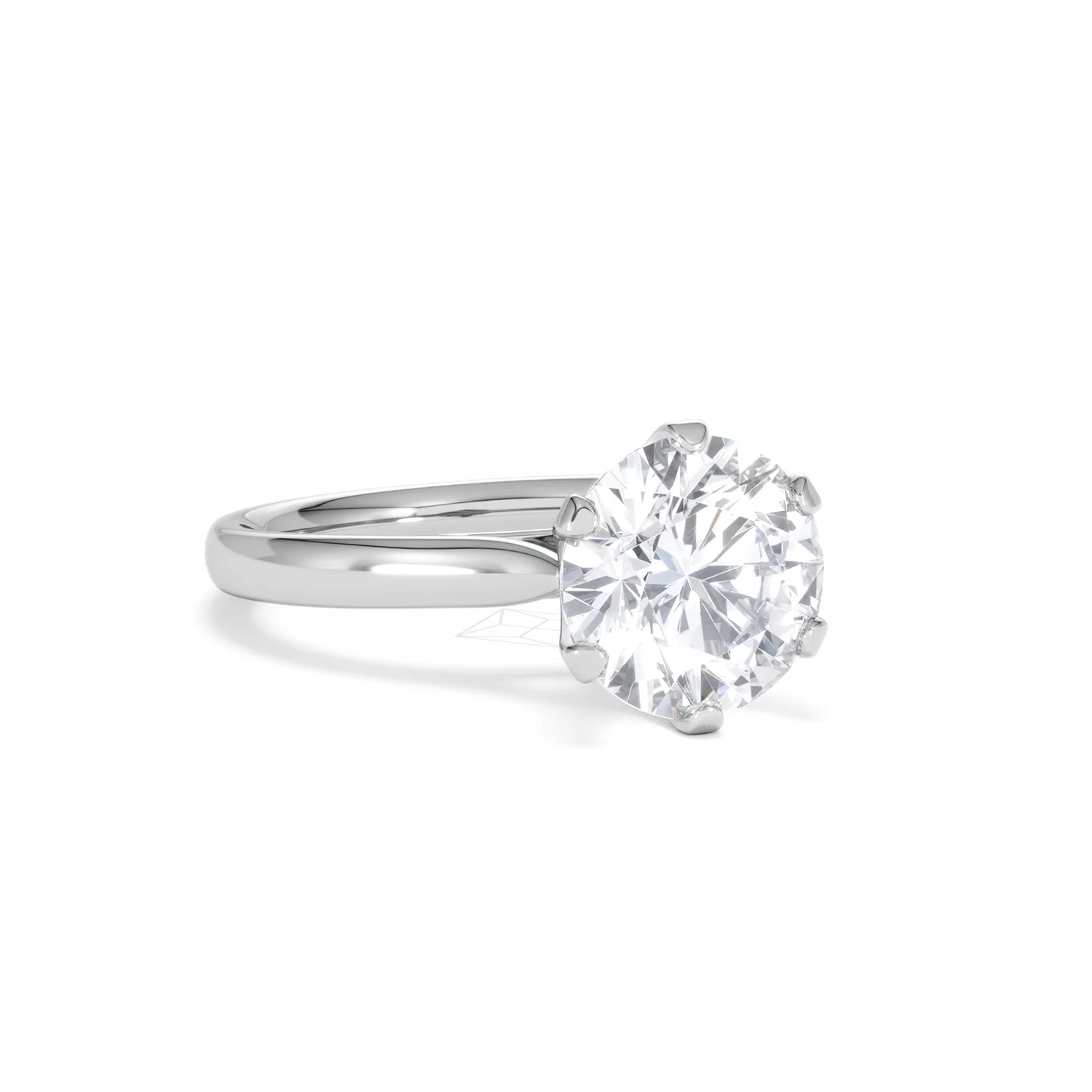 Low Set Chloe 3.00ct Lab Diamond Round Cut Engagement Ring in Platinum G/VS1 - Image 13