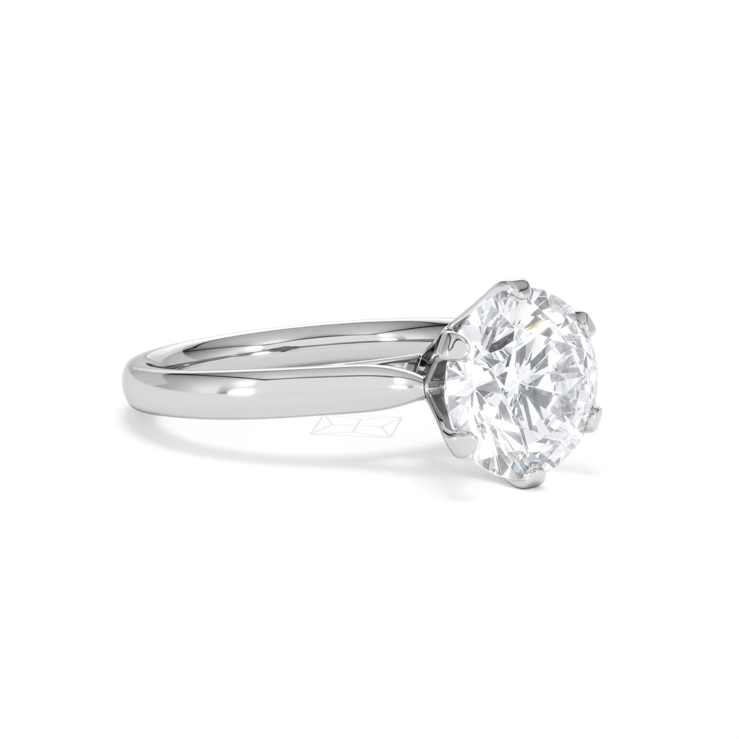 Low Set Chloe 3.00ct Lab Diamond Round Cut Engagement Ring in Platinum G/VS1 - Image 16