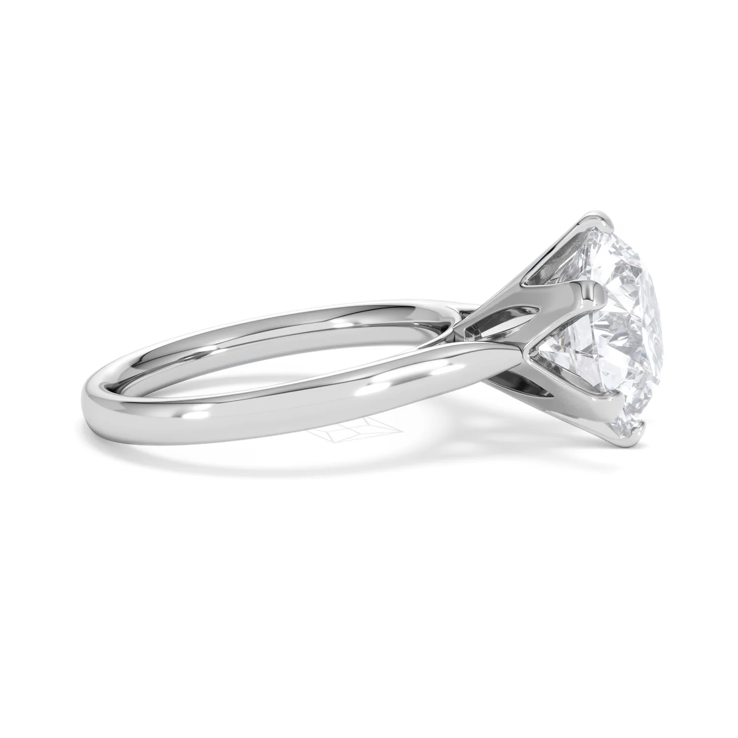 Low Set Chloe 5.00ct Lab Diamond Round Cut Engagement Ring in 18K White Gold G/VS1 - Image 26