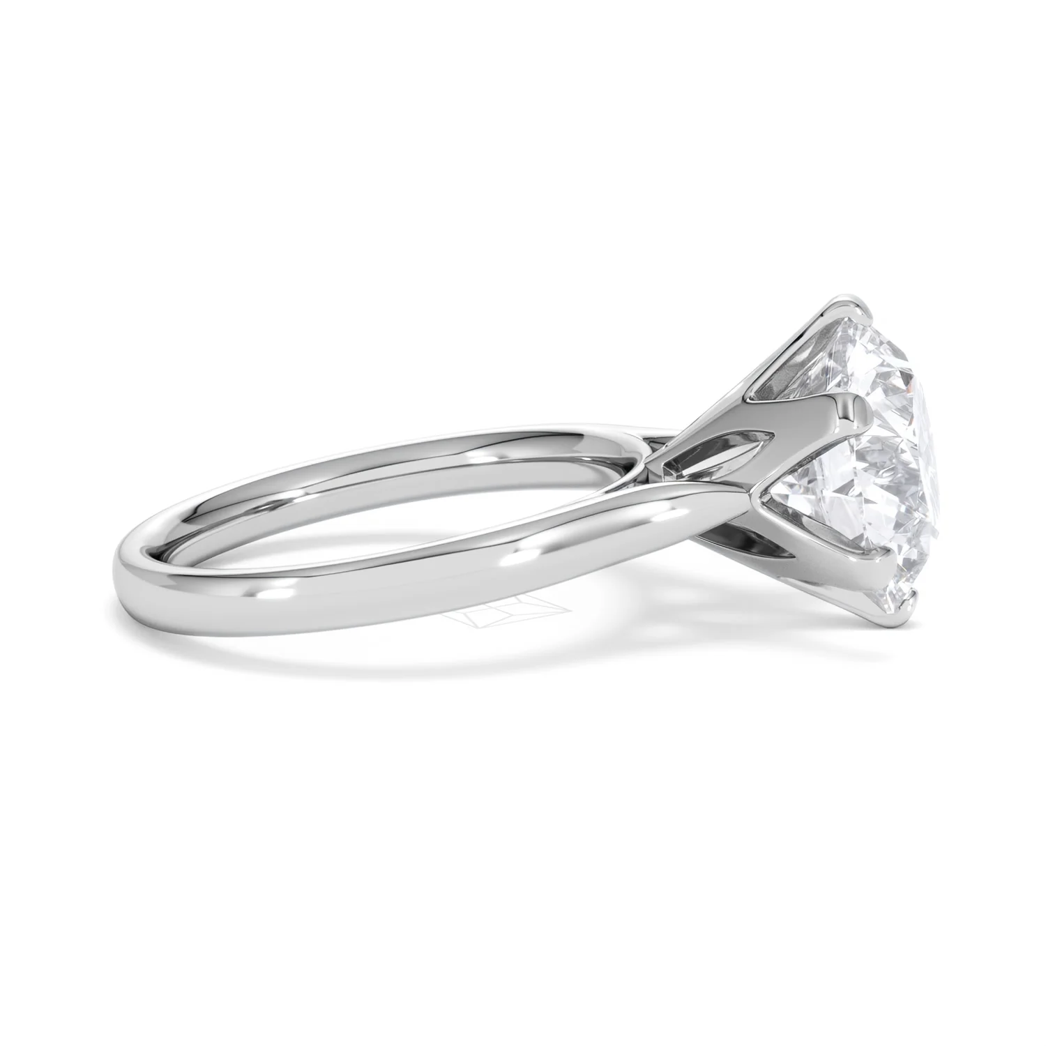 Low Set Chloe 5.00ct Lab Diamond Round Cut Engagement Ring in 18K White Gold G/VS1 - Image 27