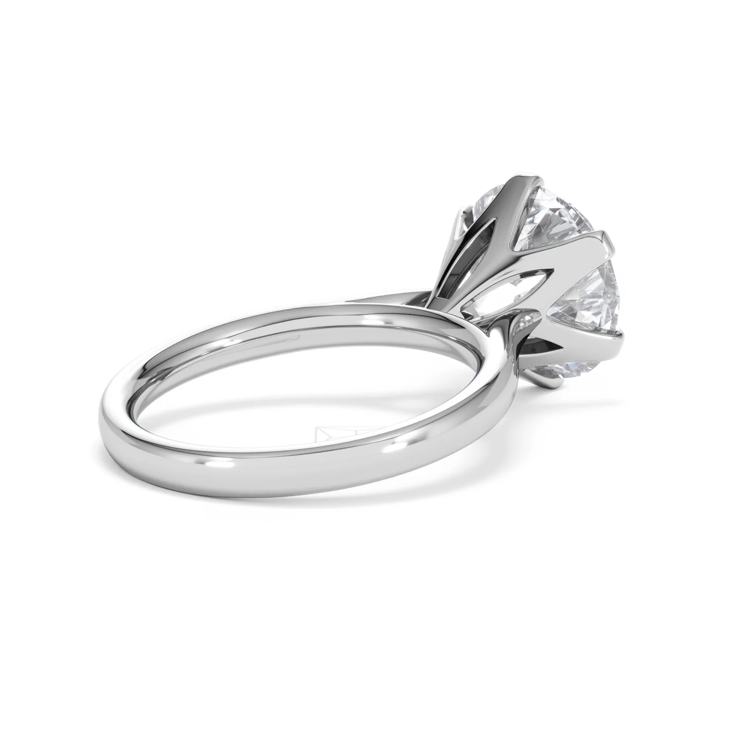 Low Set Chloe 5.00ct Lab Diamond Round Cut Engagement Ring in 18K White Gold G/VS1 - Image 39