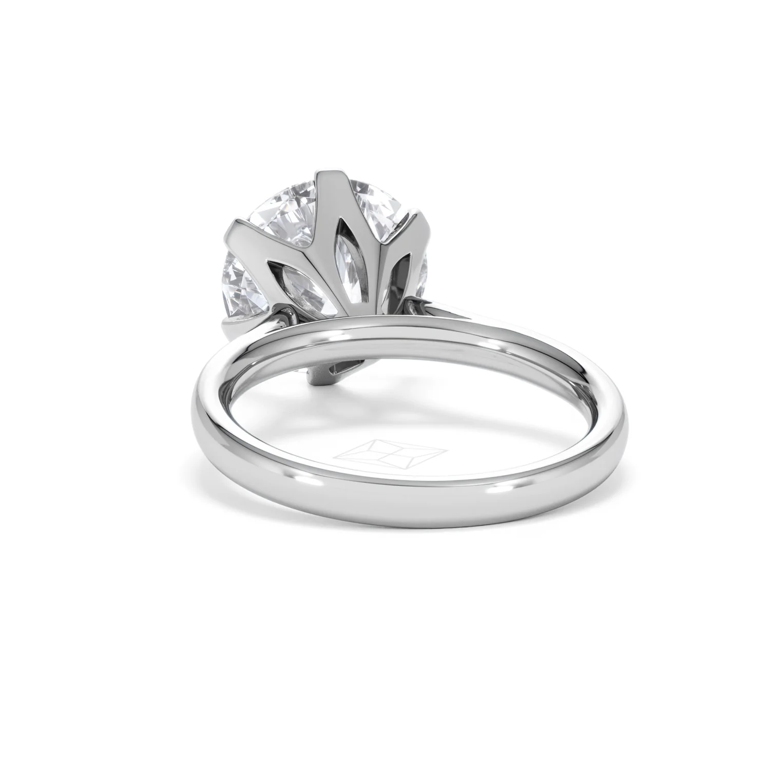 Low Set Chloe 5.00ct Lab Diamond Round Cut Engagement Ring in 18K White Gold G/VS1 - Image 52
