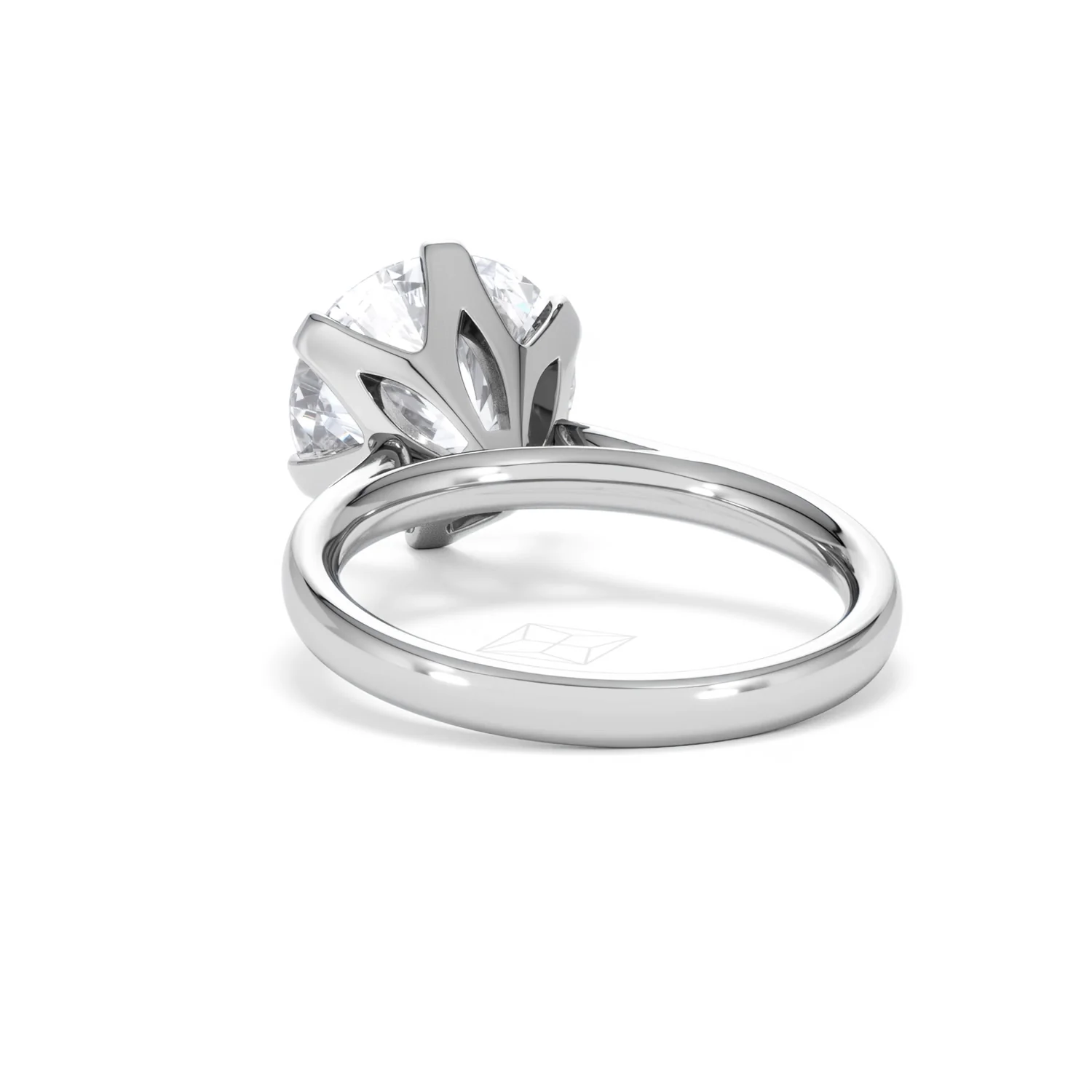 Low Set Chloe 5.00ct Lab Diamond Round Cut Engagement Ring in 18K White Gold G/VS1 - Image 53