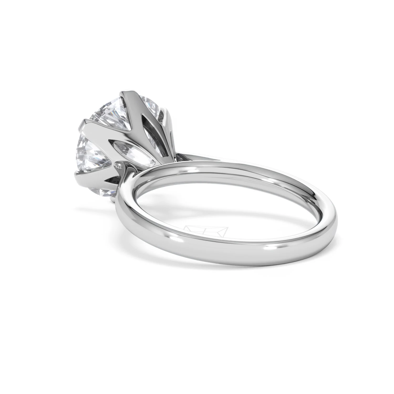 Low Set Chloe 5.00ct Lab Diamond Round Cut Engagement Ring in 18K White Gold G/VS1 - Image 57