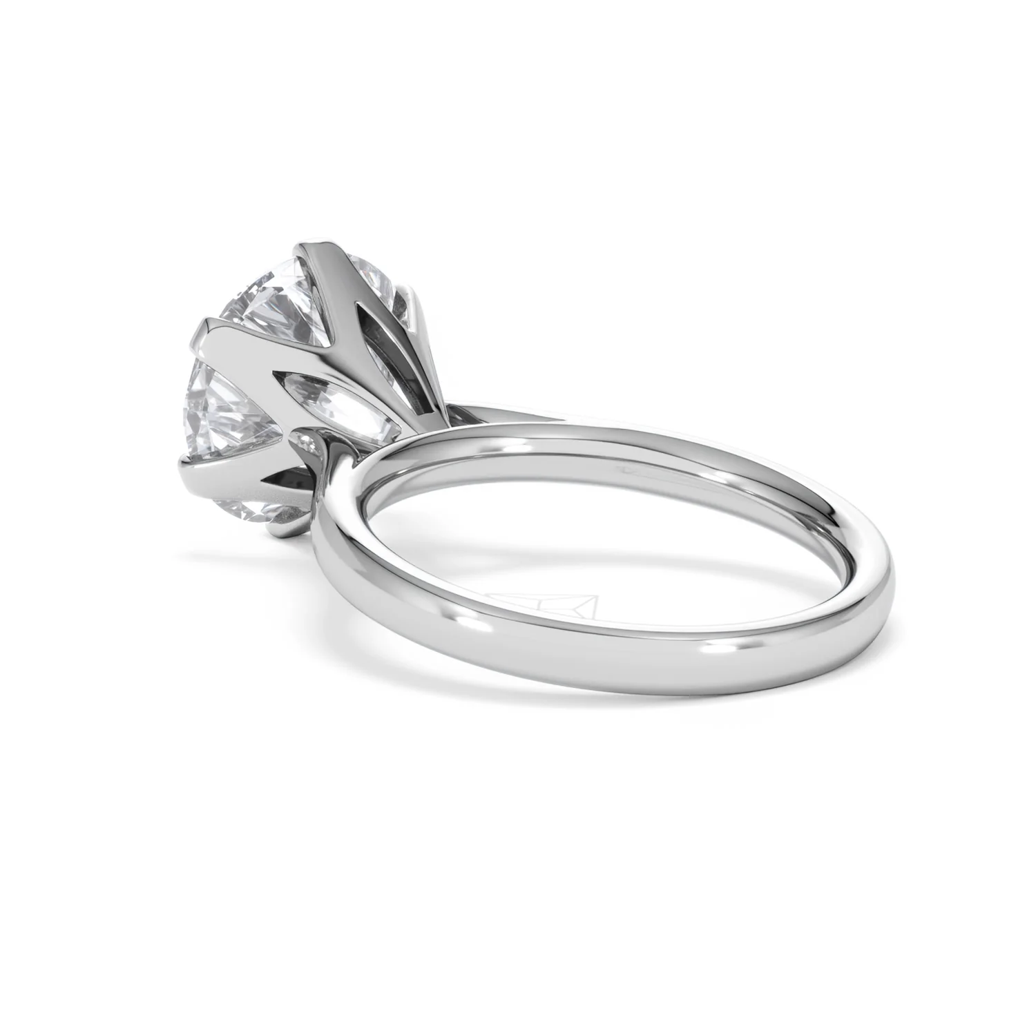 Low Set Chloe 5.00ct Lab Diamond Round Cut Engagement Ring in 18K White Gold G/VS1 - Image 58